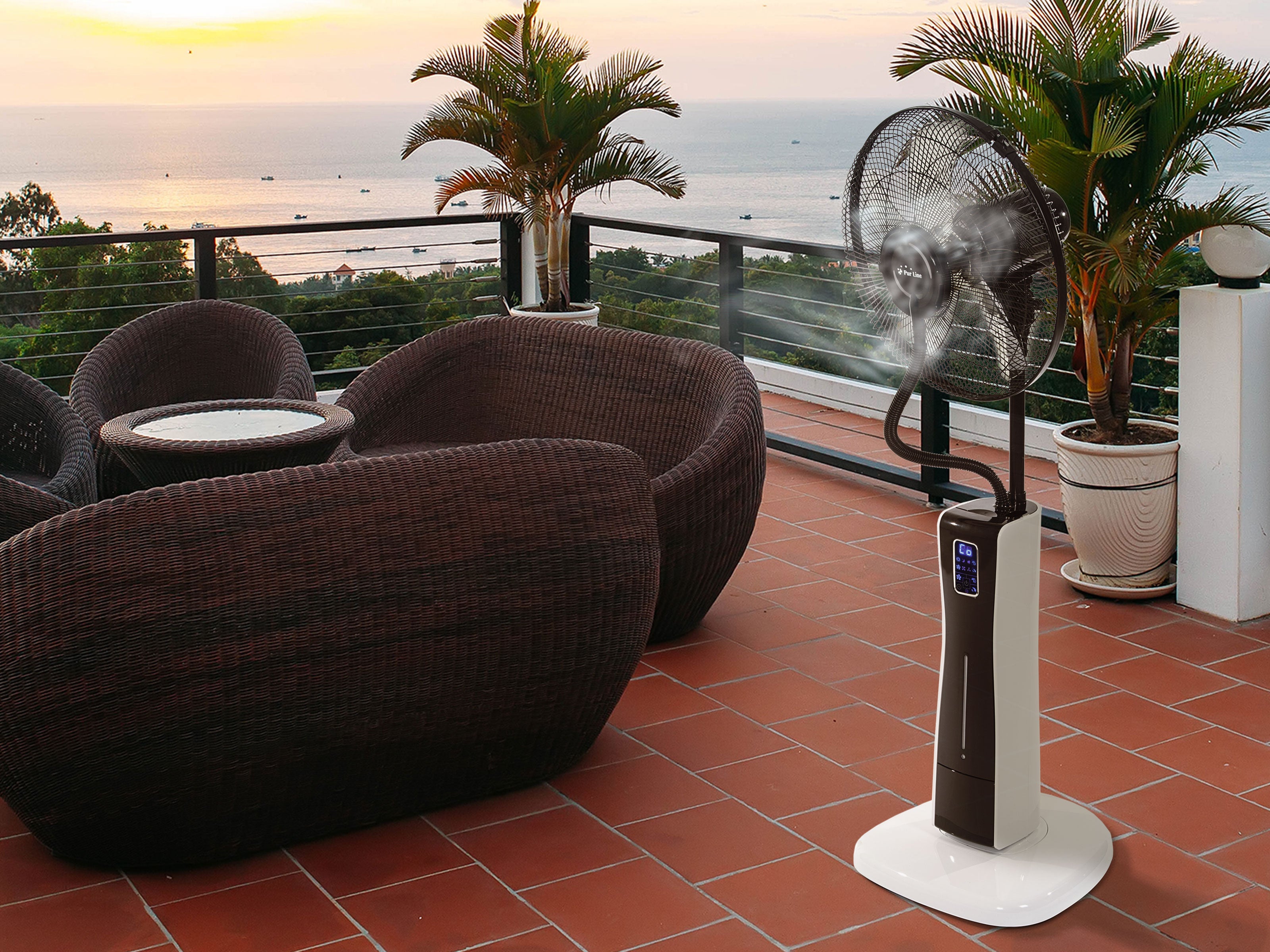 Ventilatore nebulizzatore ø 40 cm per interni ed esterni con telecomando