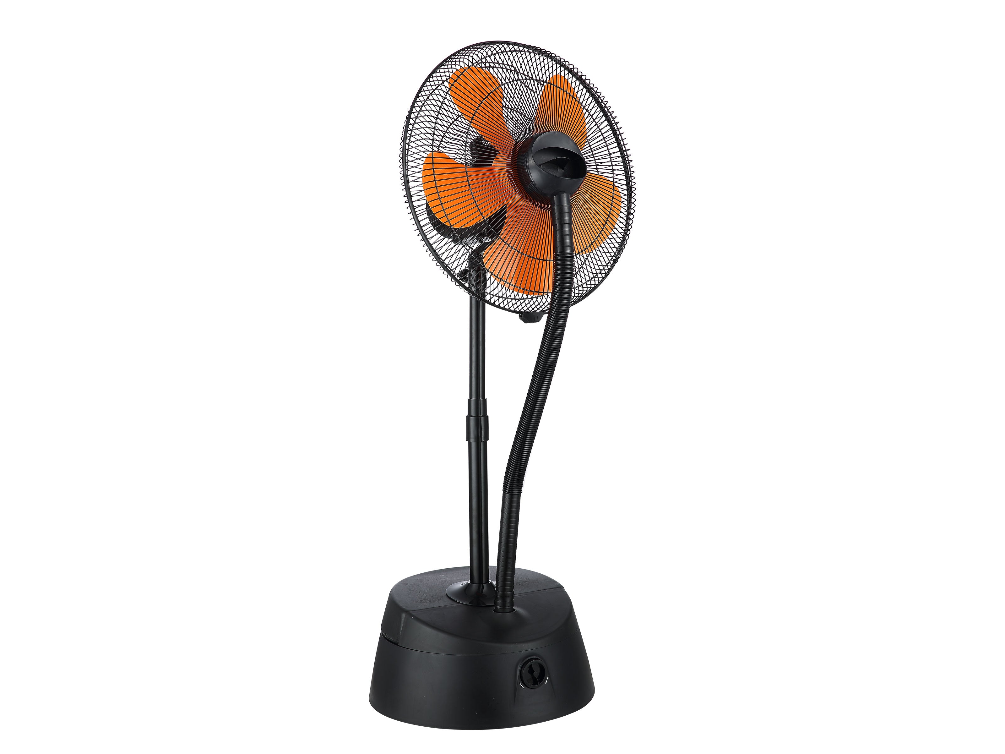 Ventilatore nebulizzatore ø 46 cm nero e arancione con telecomando