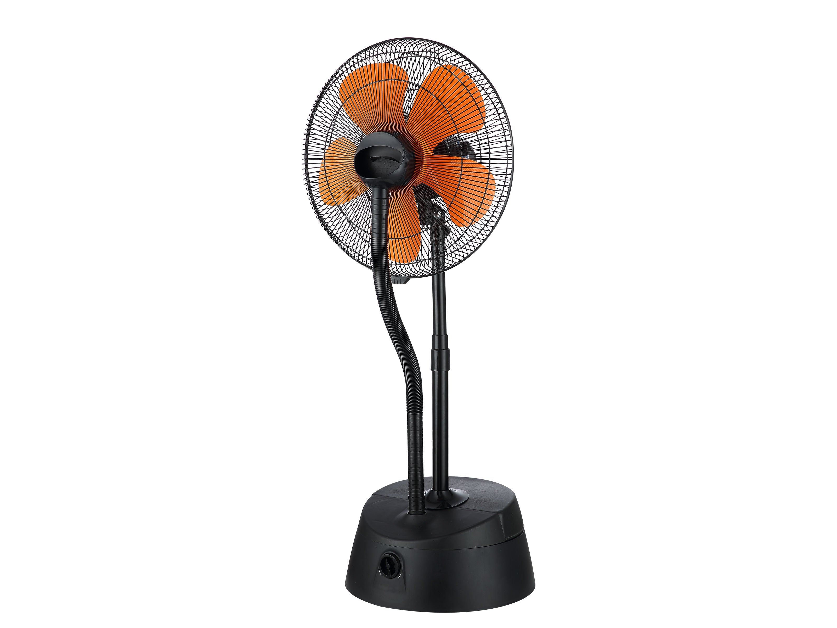 Ventilatore nebulizzatore ø 46 cm nero e arancione con telecomando
