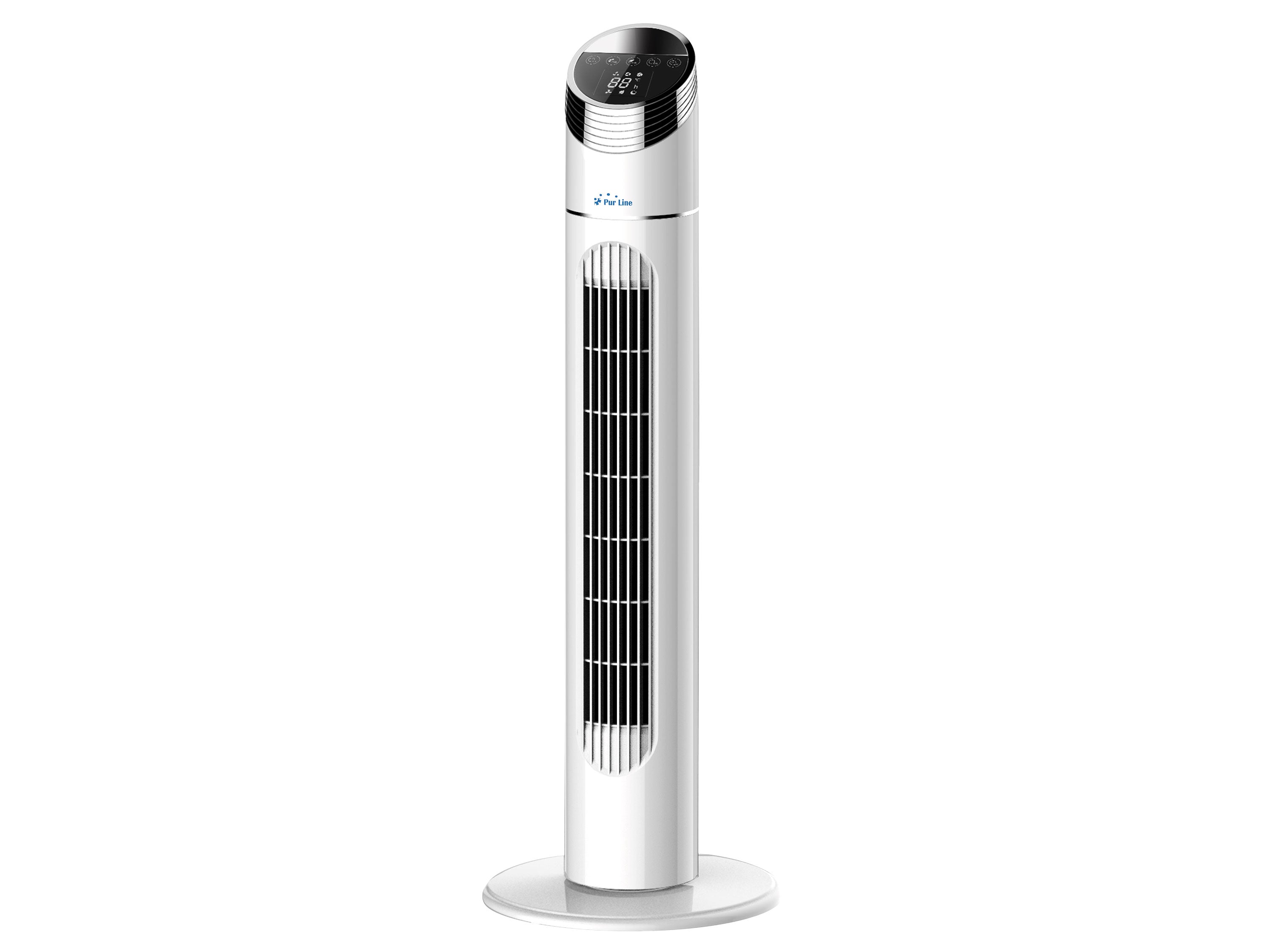 Ventilatore a torre digitale e pannello tattile con telecomando