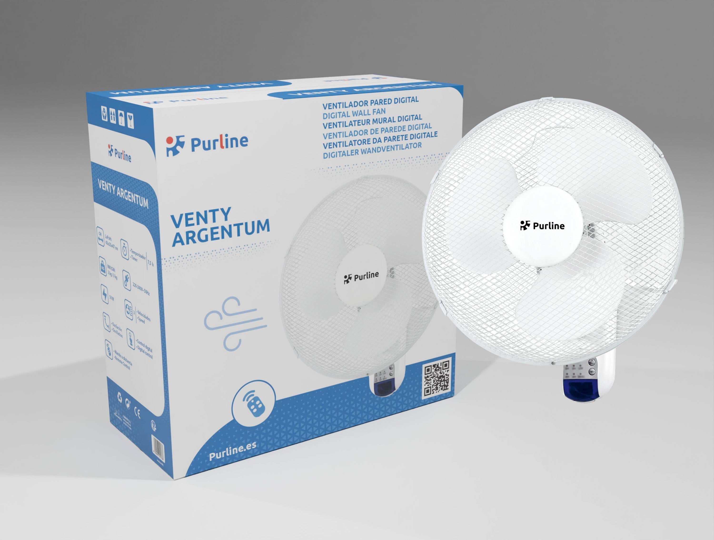 Ventilatore da parete digitale con controllo