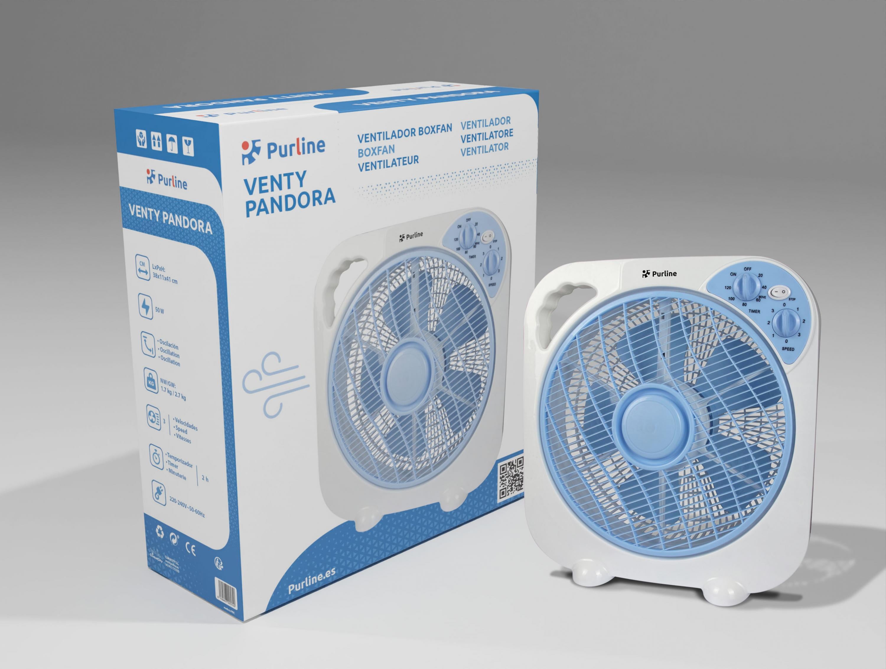 Ventilatore da tavolo o portatile con timer