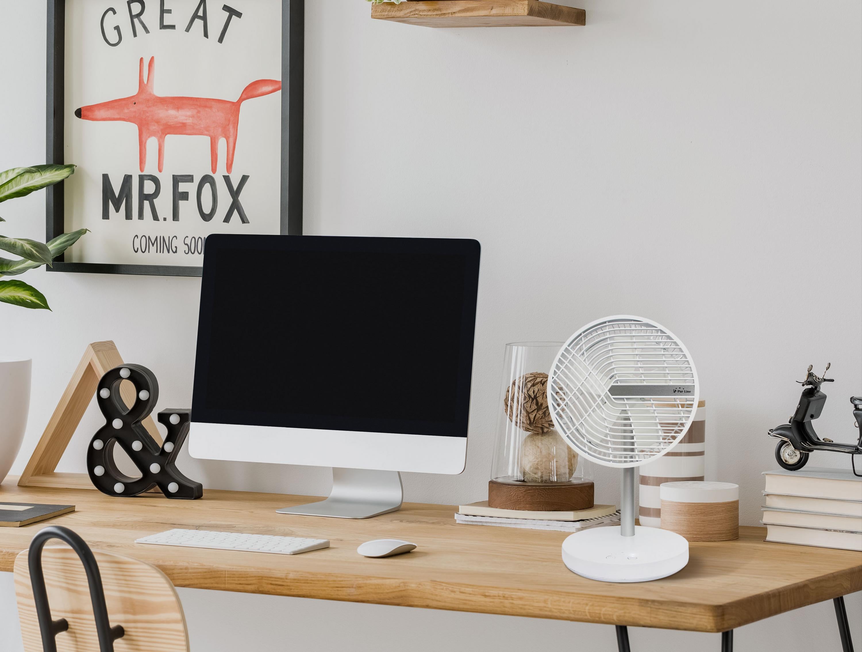 Ventilatore da tavolo con USB-C e 4 velocità