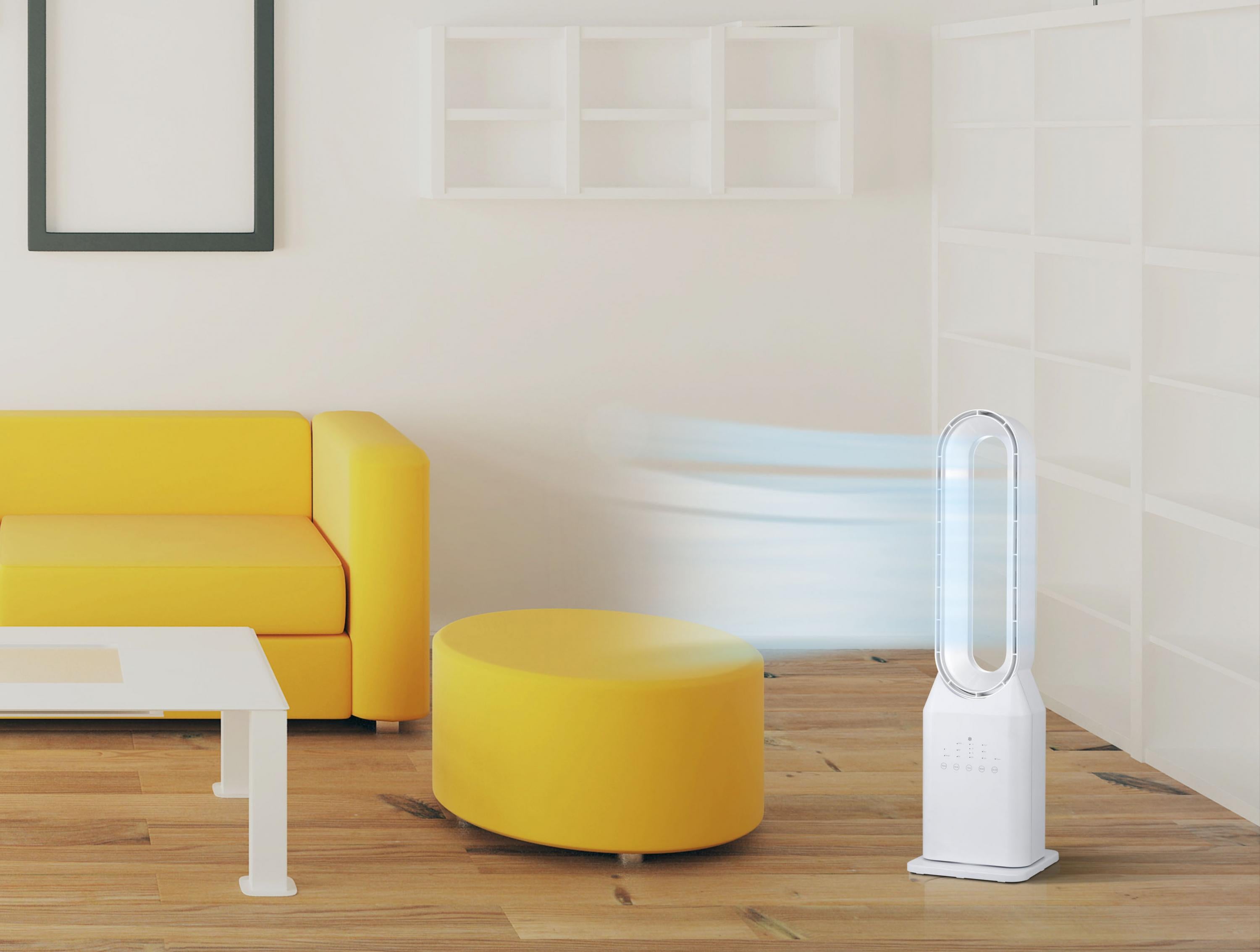Ventilatore a torre senza pale con 3 velocità e oscillazione automatica