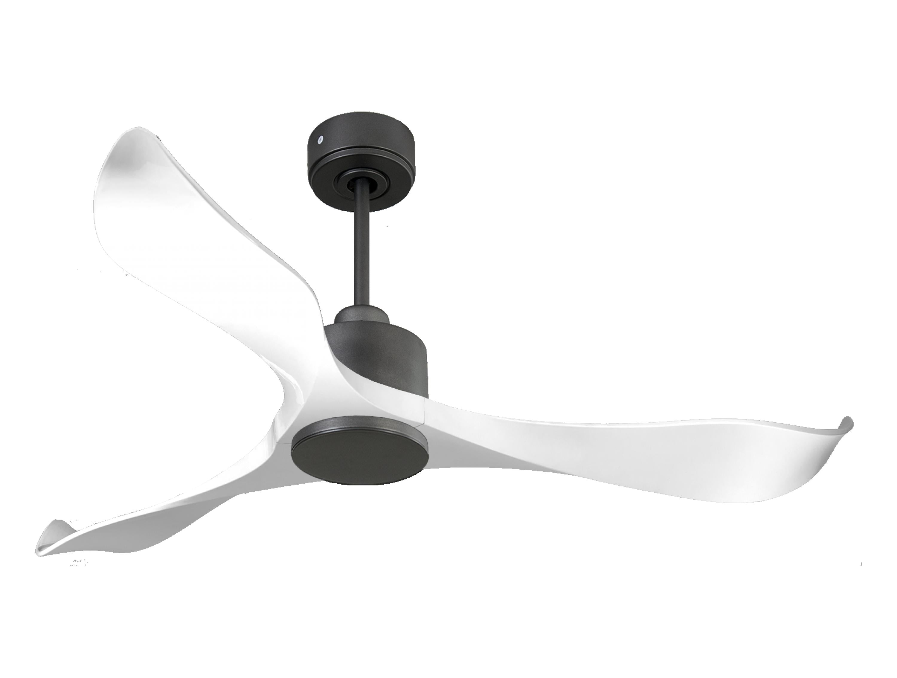 Ventilatore da soffitto Reversibile Termostato Wifi Motore CC Tetti inclinati Telecomando Adattatore 2/3 lame Hypersilence Memoria