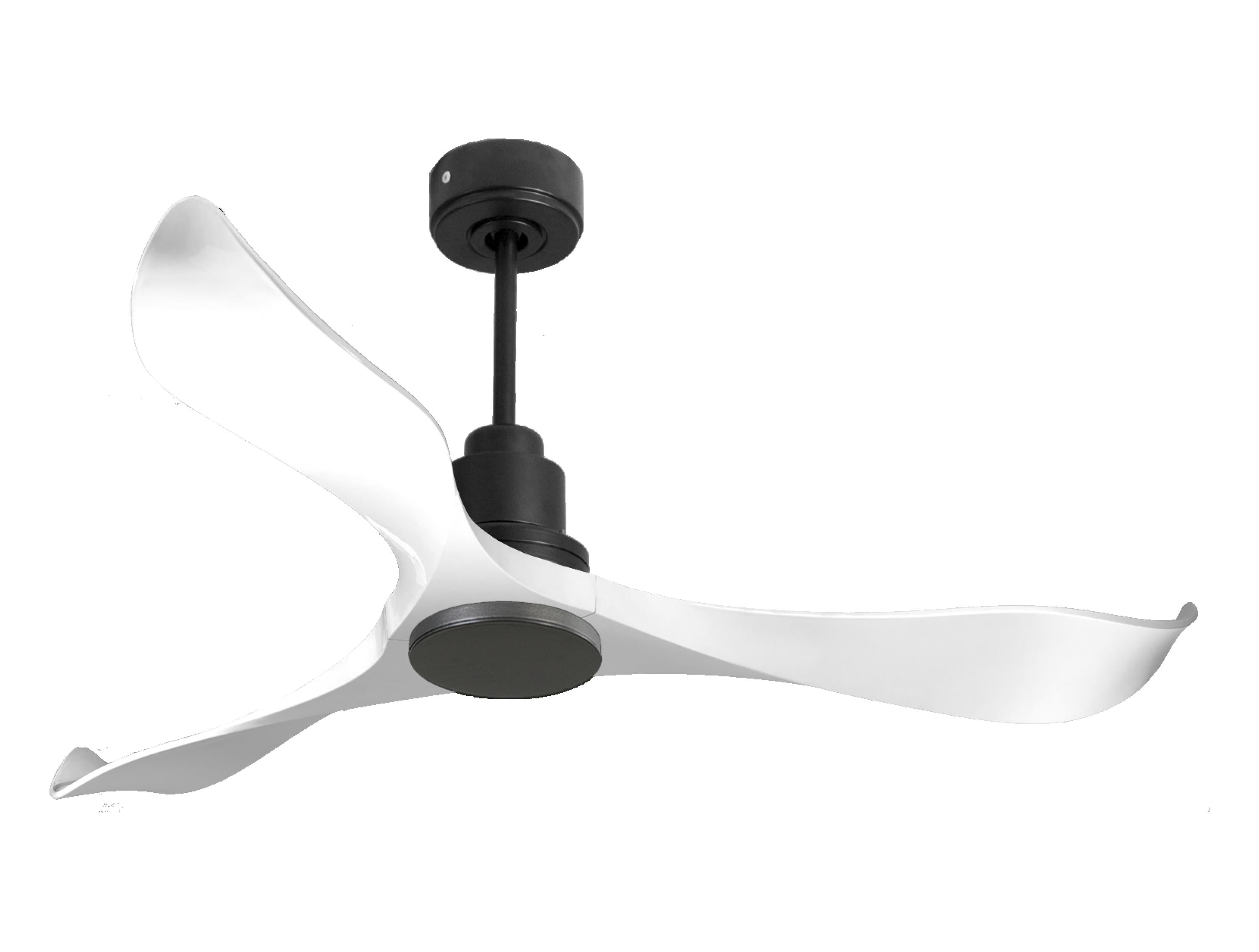 Ventilatore da soffitto Reversibile Termostato Wifi Motore CC Tetti inclinati Telecomando Adattatore 2/3 lame Hypersilence Memoria