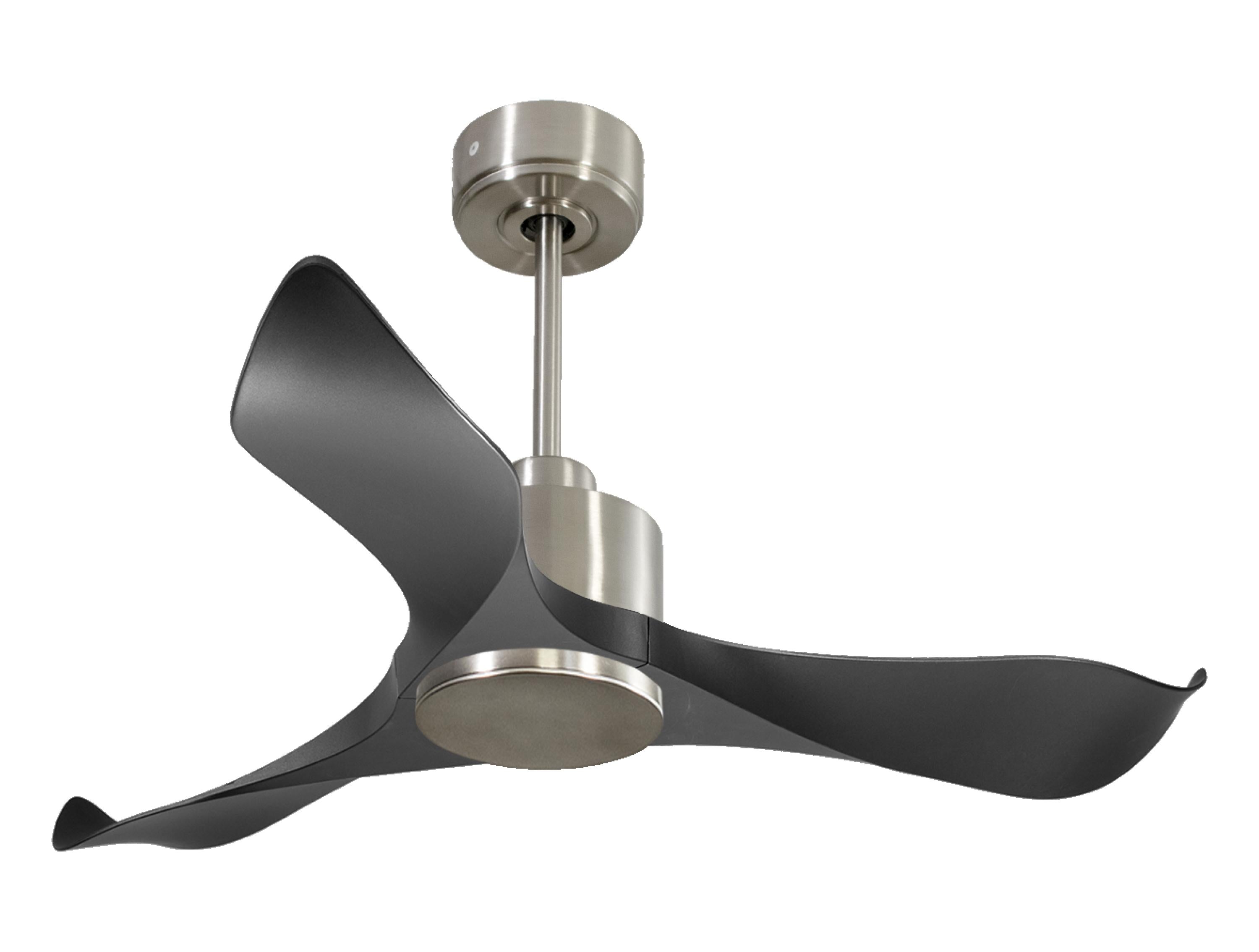 Ventilatore da soffitto Reversibile Termostato Wifi Motore CC Tetti inclinati Telecomando Adattatore 2/3 lame Hypersilence Memoria