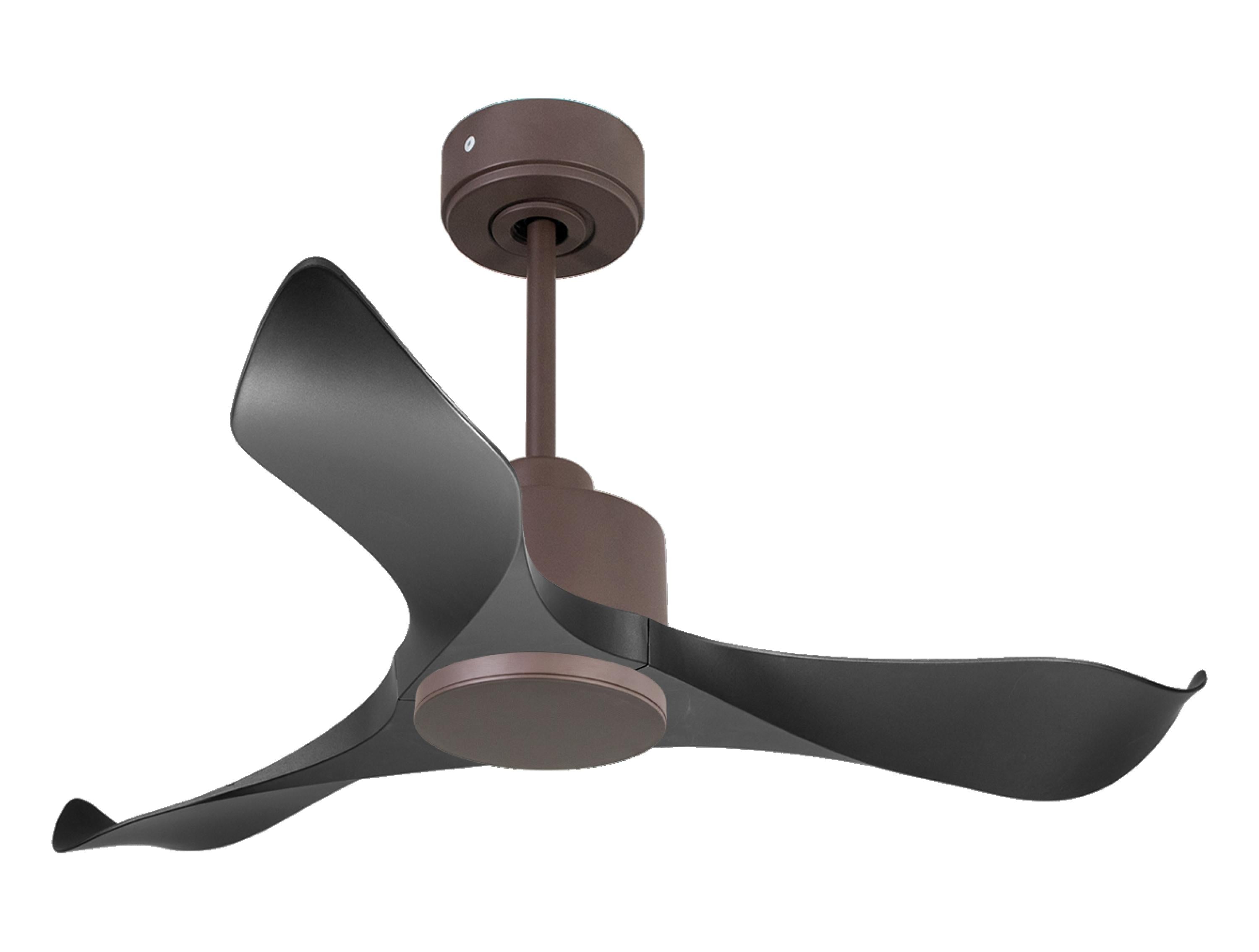 Ventilatore da soffitto Reversibile Termostato Wifi Motore CC Tetti inclinati Telecomando Adattatore 2/3 lame Hypersilence Memoria