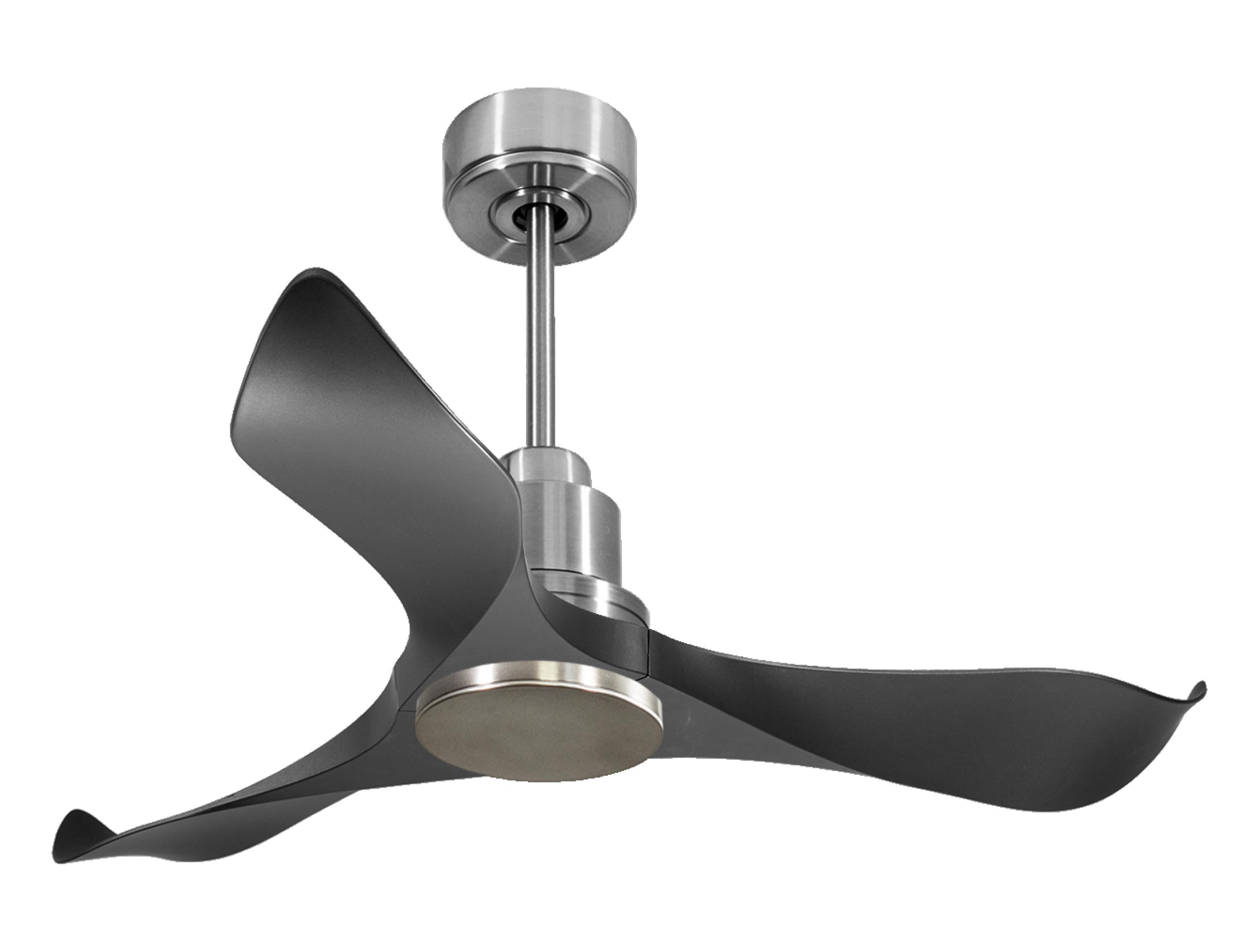 Ventilatore da soffitto Reversibile Termostato Wifi Motore CC Tetti inclinati Telecomando Adattatore 2/3 lame Hypersilence Memoria Shopify Vendible (AUTOMATICO)