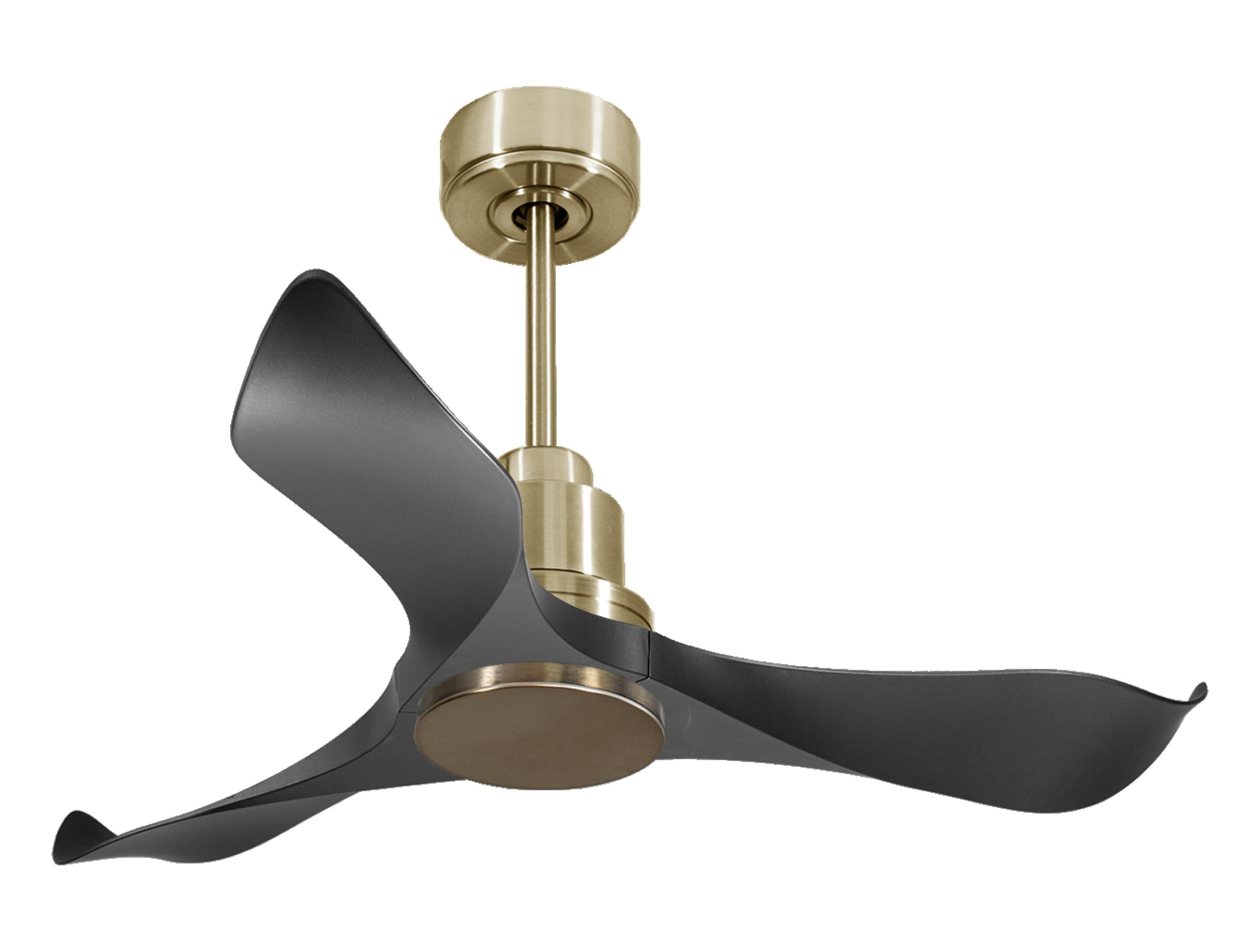Ventilatore da soffitto Reversibile Termostato Wifi Motore CC Tetti inclinati Telecomando Adattatore 2/3 lame Hypersilence Memoria