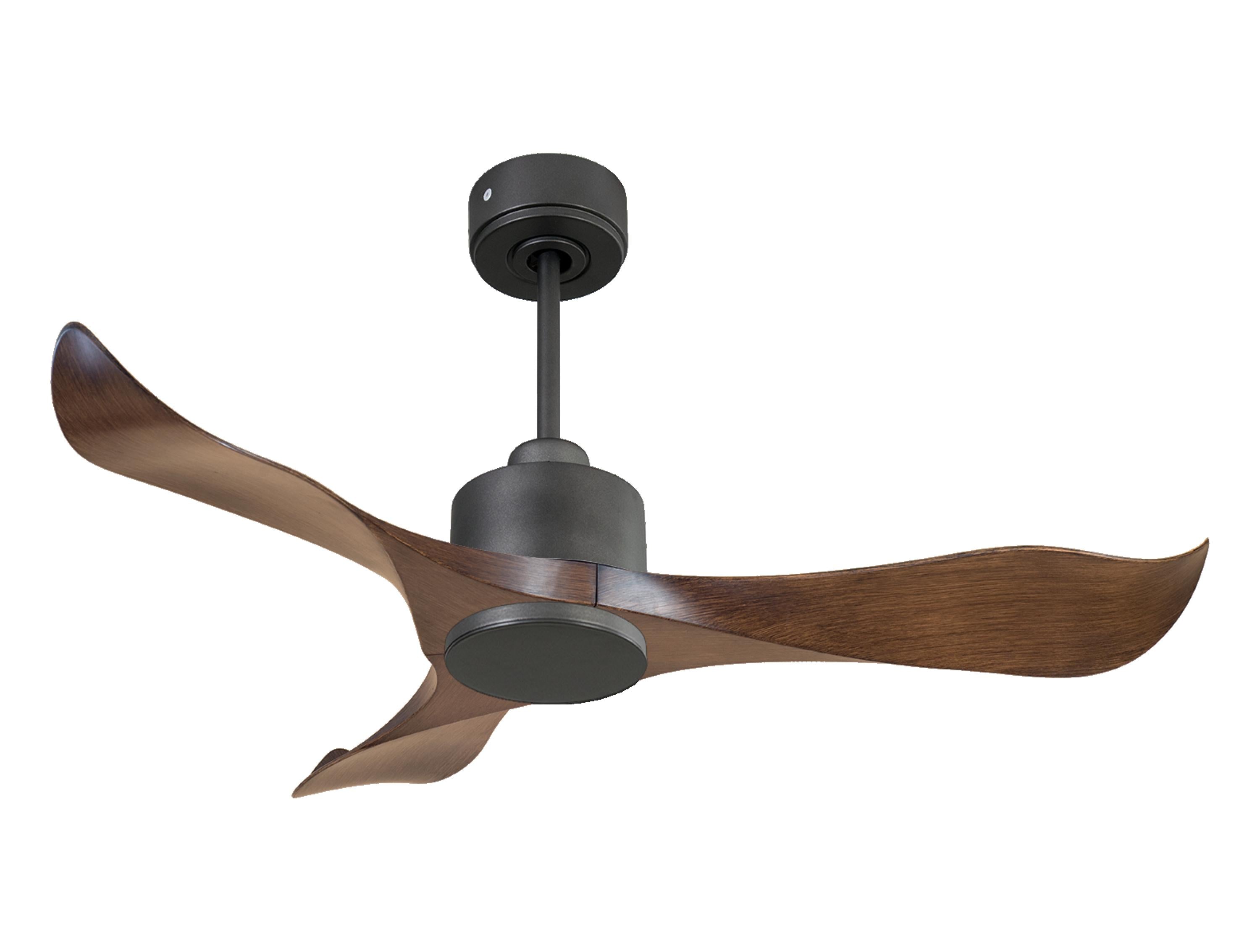 Ventilatore da soffitto Reversibile Termostato Wifi Motore CC Tetti inclinati Telecomando Adattatore 2/3 lame Hypersilence Memoria