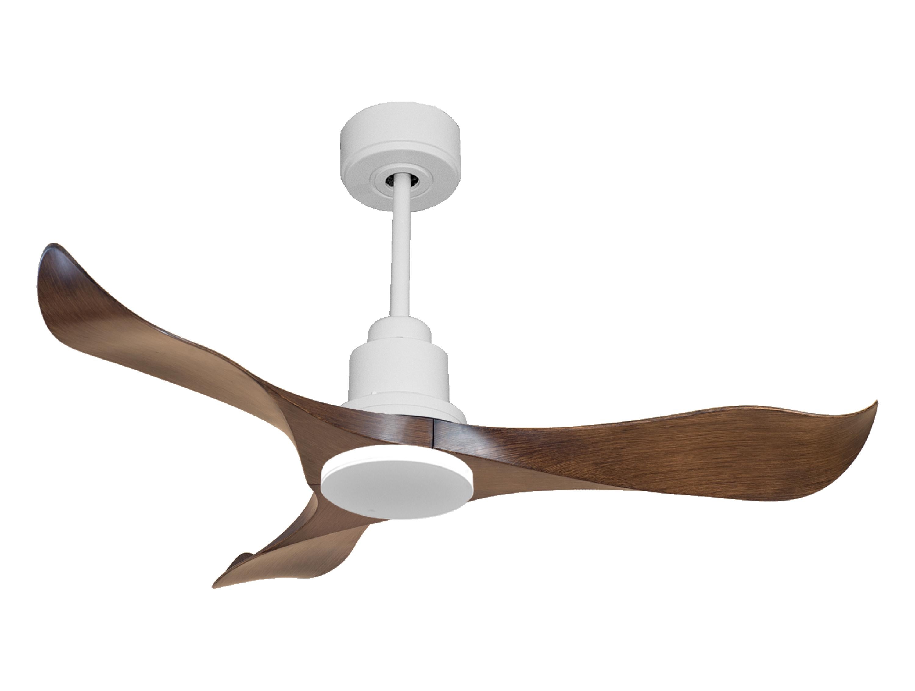 Ventilatore da soffitto Reversibile Termostato Wifi Motore CC Tetti inclinati Telecomando Adattatore 2/3 lame Hypersilence Memoria
