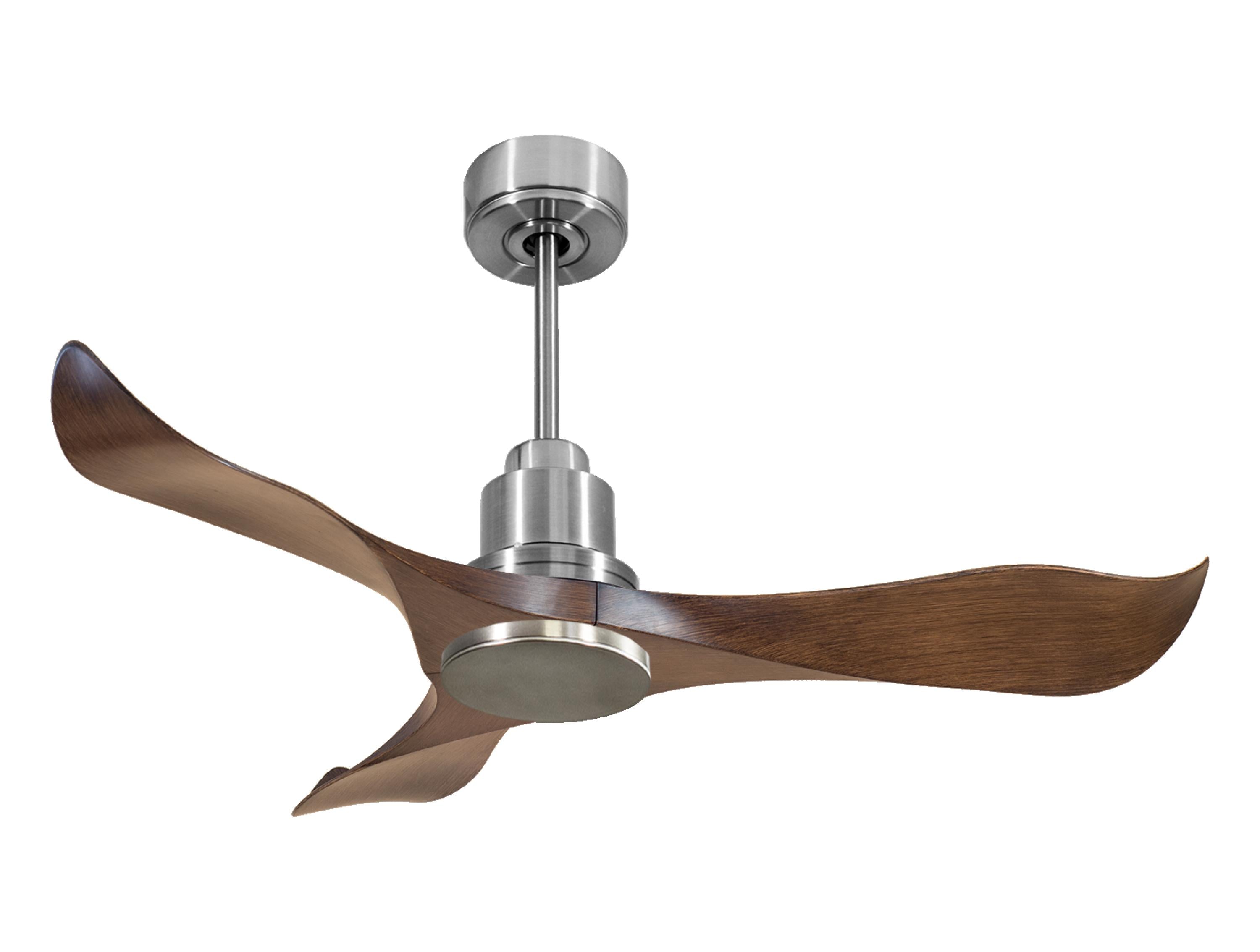 Ventilatore da soffitto Reversibile Termostato Wifi Motore CC Tetti inclinati Telecomando Adattatore 2/3 lame Hypersilence Memoria