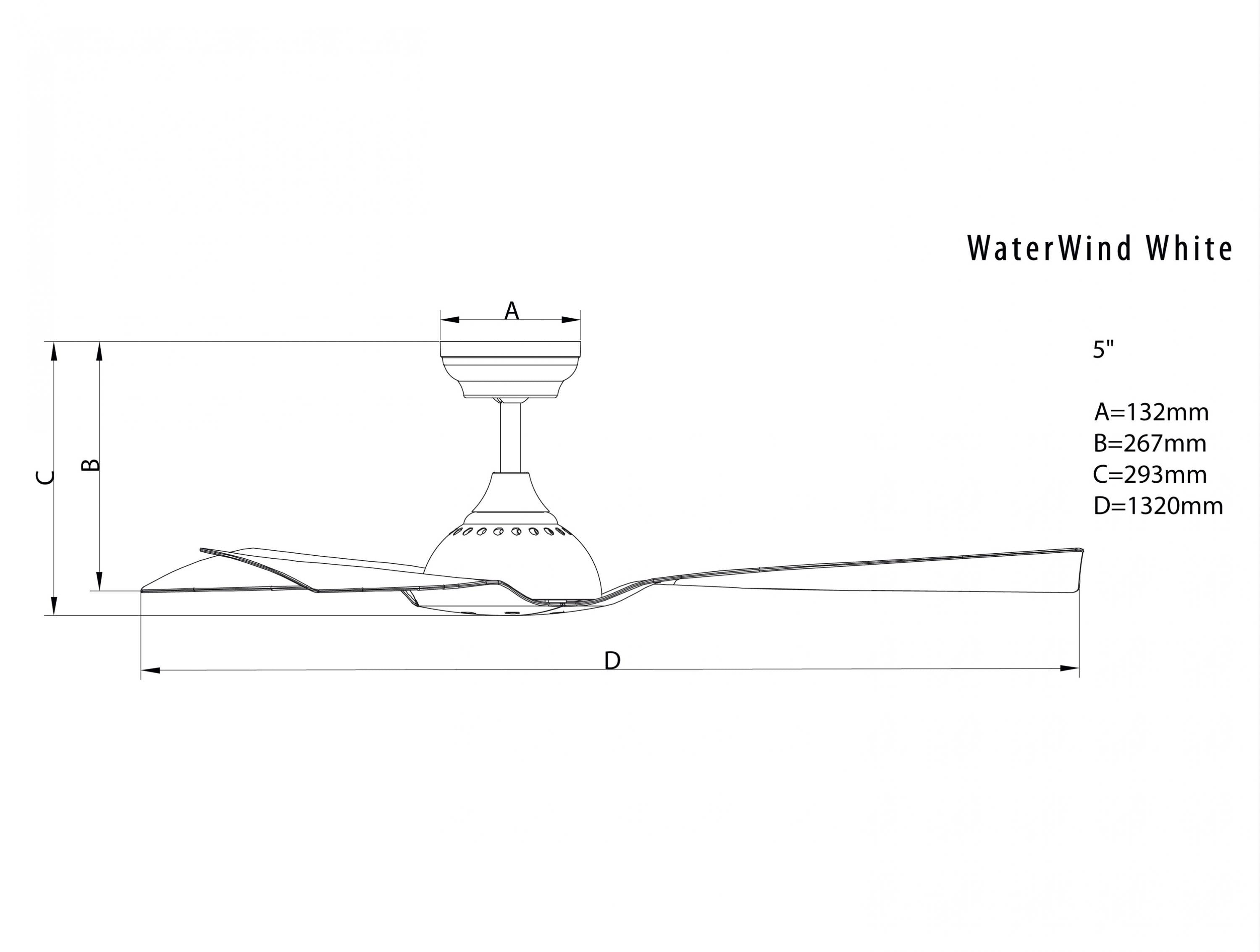 Ventilatore da soffitto ø132 cm con Wifi Reversibile Hypersilence