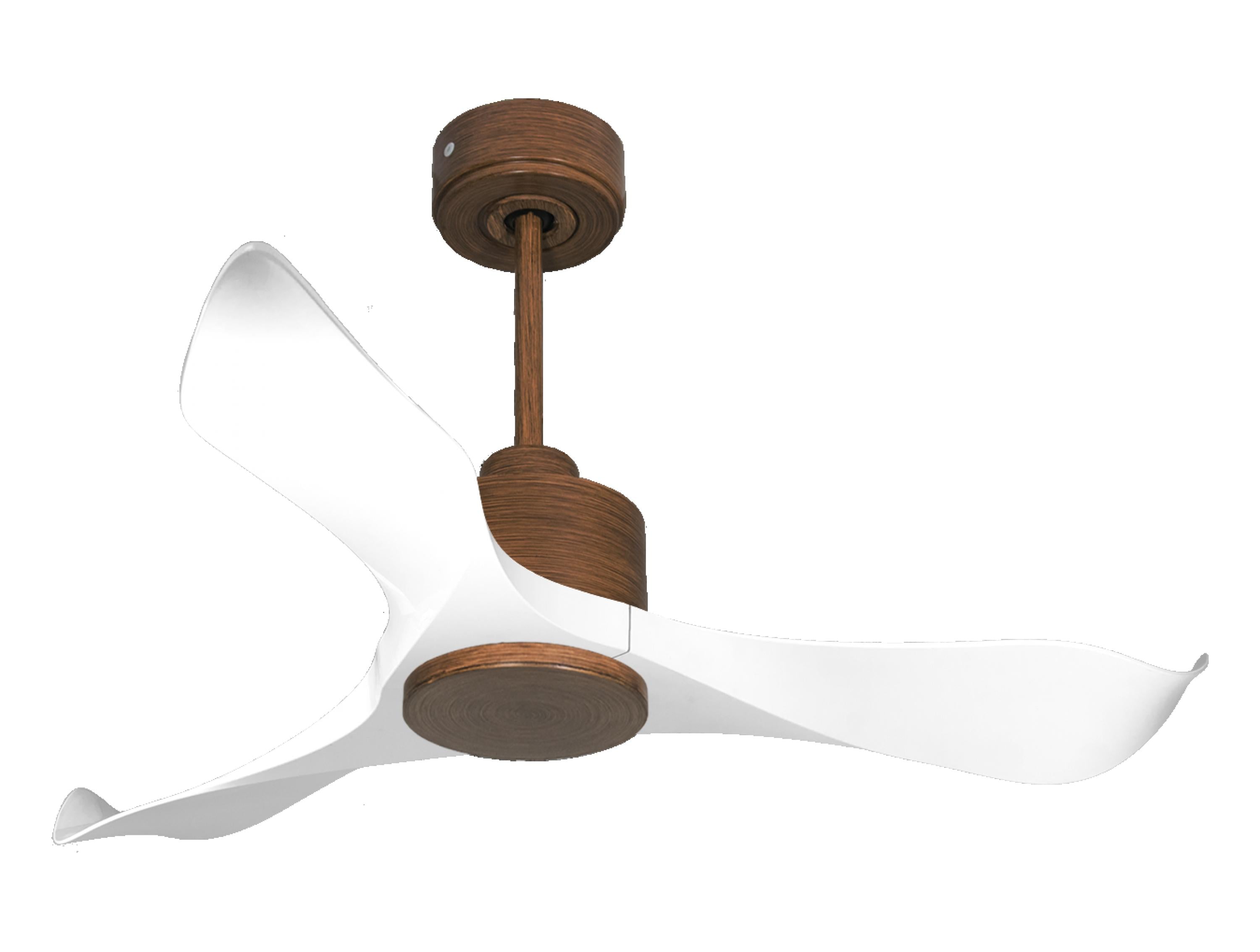 Ventilatore da soffitto Reversibile Termostato Wifi Motore CC Tetti inclinati Telecomando Adattatore 2/3 lame Hypersilence Memoria