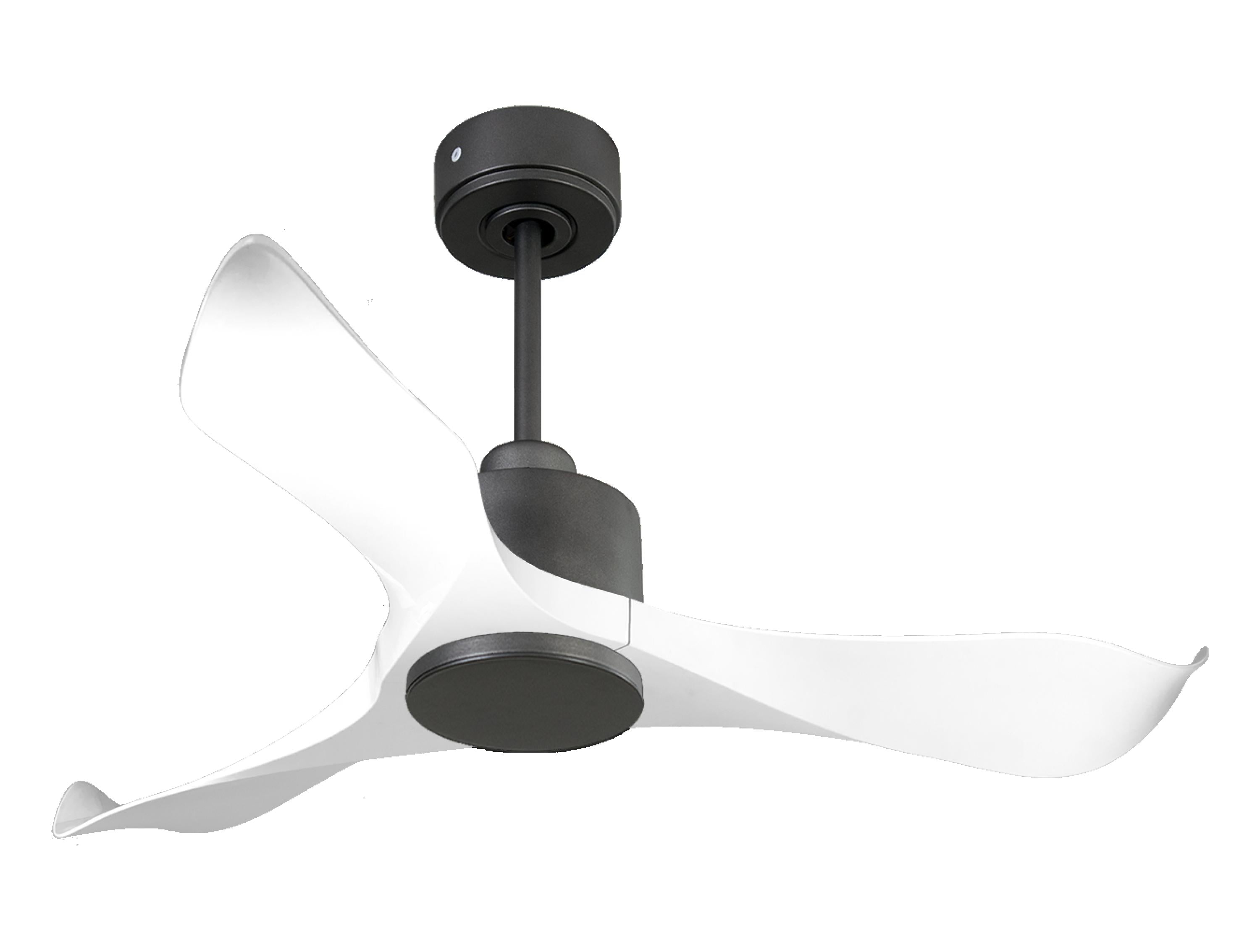 Ventilatore da soffitto Reversibile Termostato Wifi Motore CC Tetti inclinati Telecomando Adattatore 2/3 lame Hypersilence Memoria