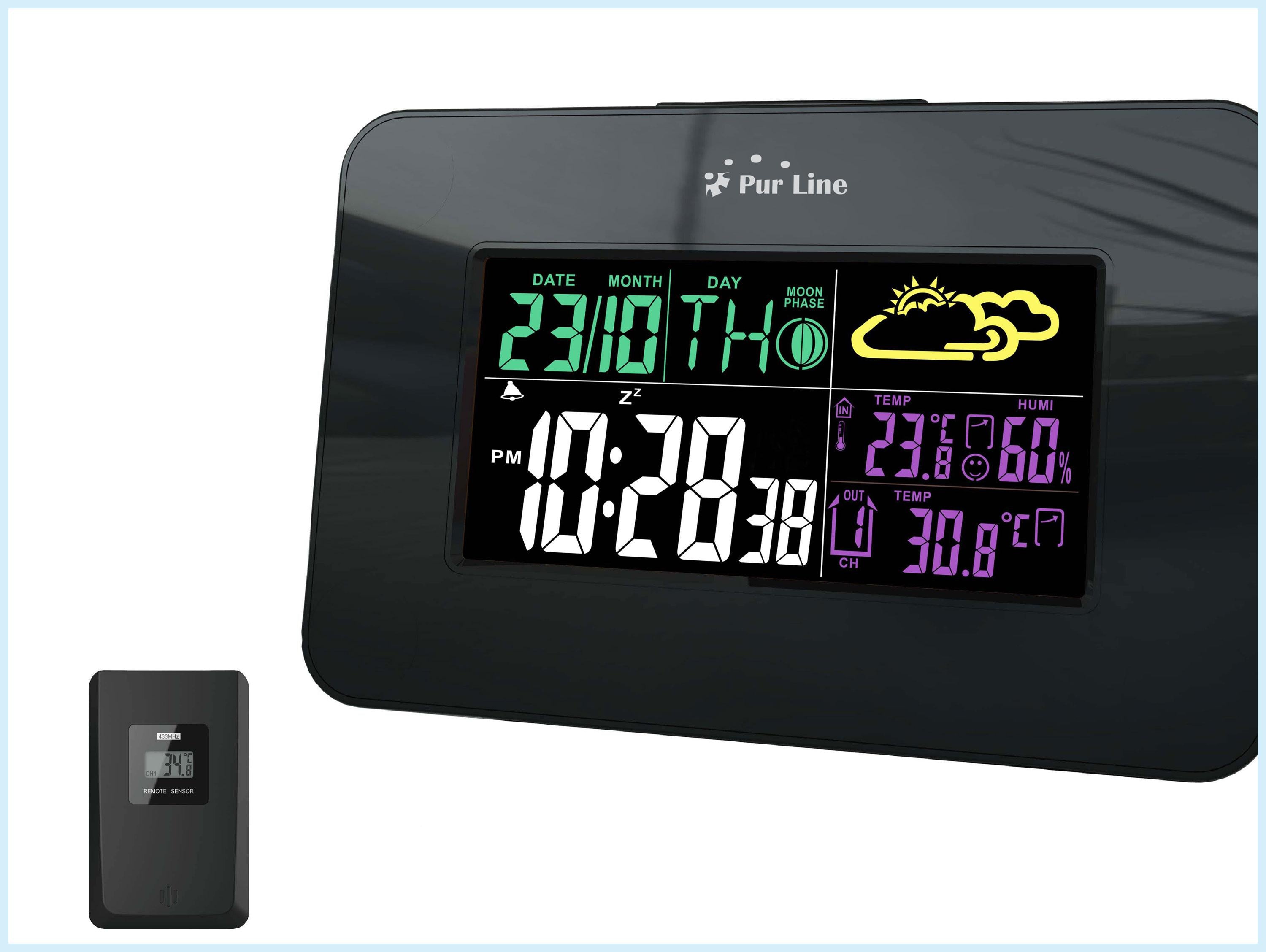Stazione meteo wireless multifunzione con igrometro termometro e sensore esterno