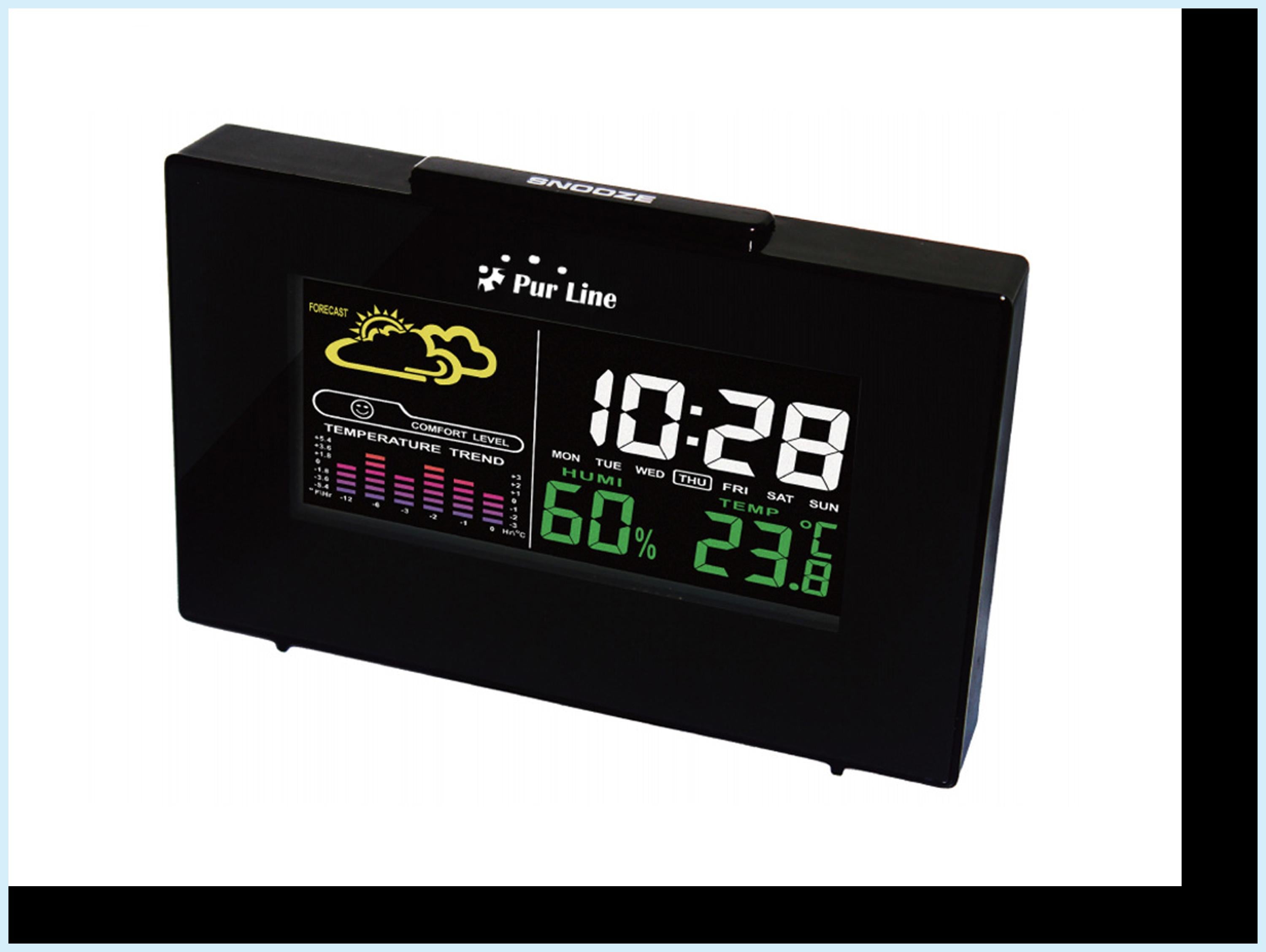 Stazione meteo da tavolo con touch screen e sensore esterno con calendario orologio digitale sveglia e previsioni del tempo