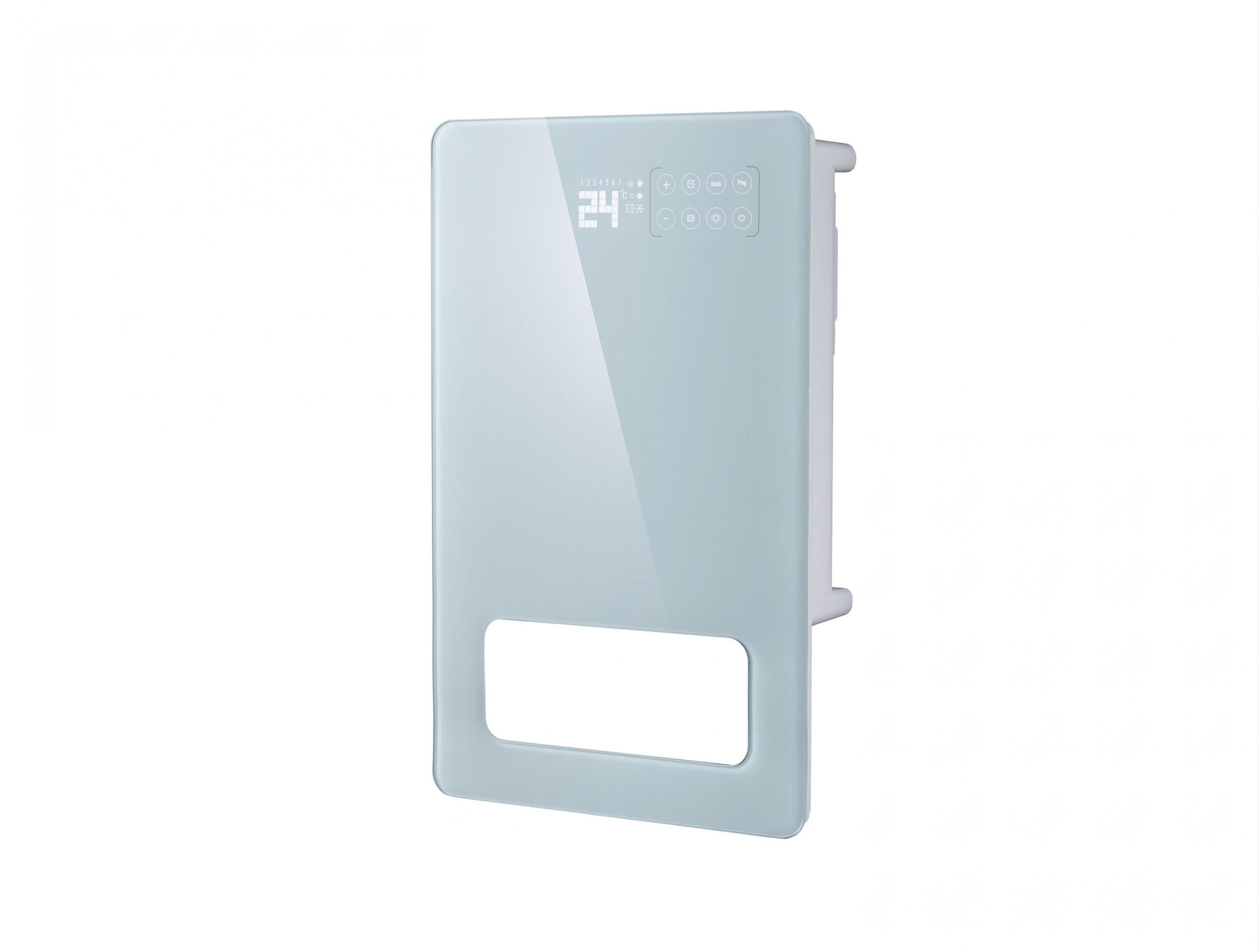 Scaldasalviette elettrico 2000W a basso consumo energetico con vetro temperato e display a LED