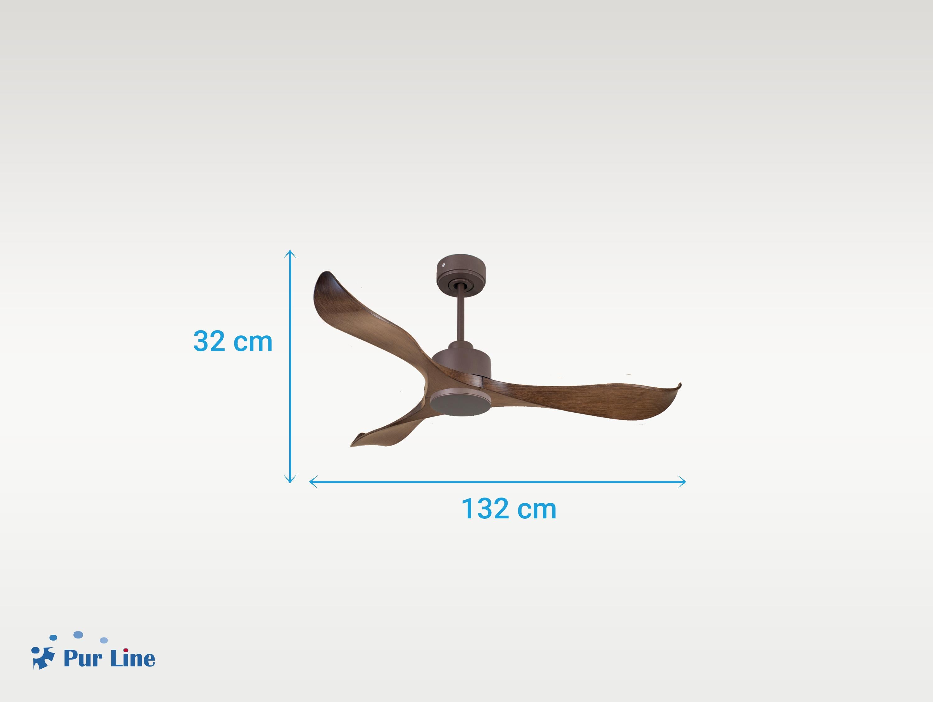 Ventilatore da soffitto Reversibile Termostato Wifi Motore CC Tetti inclinati Telecomando Adattatore 2/3 lame Hypersilence Memoria