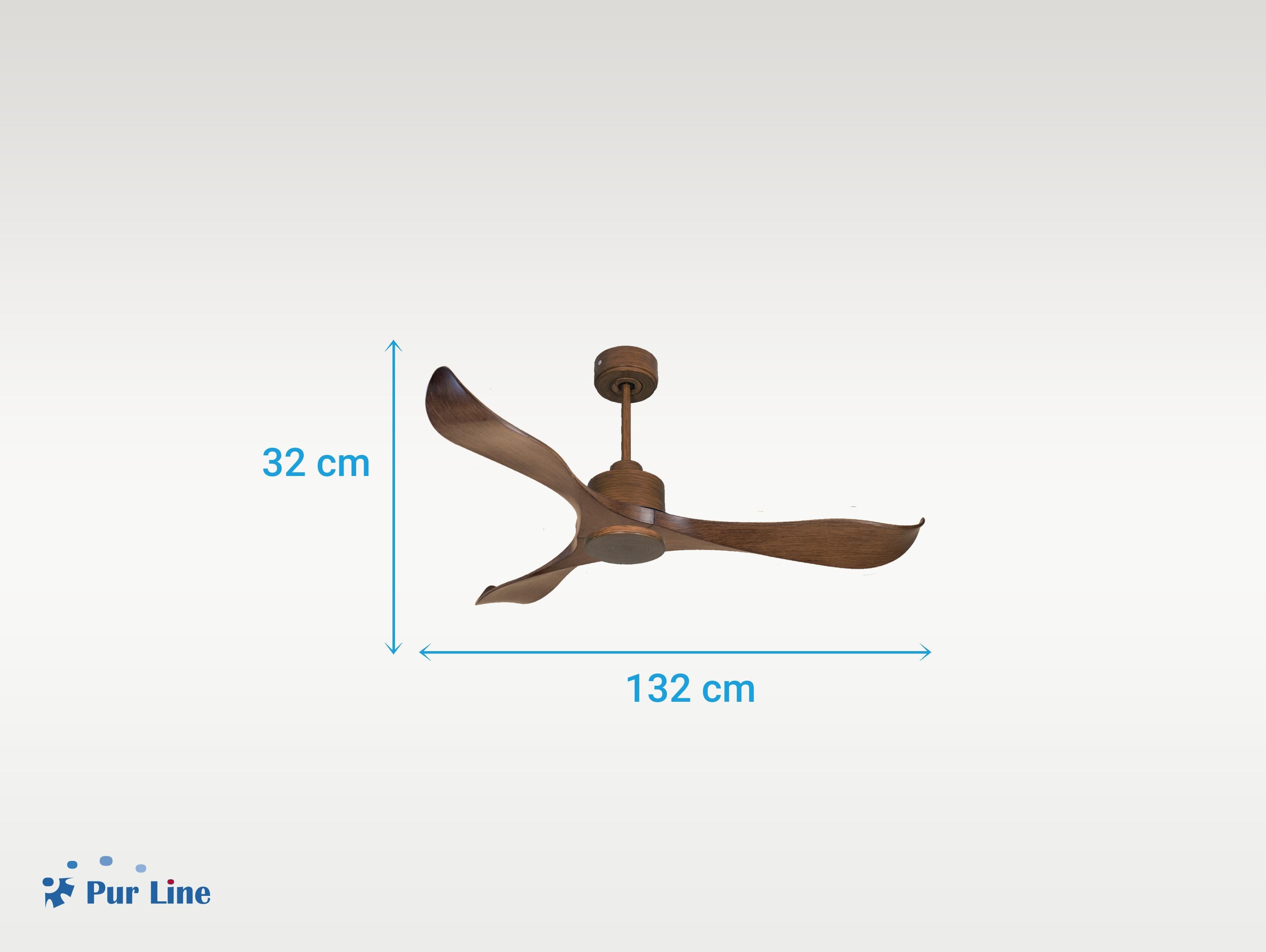 Ventilatore da soffitto Reversibile Termostato Wifi Motore CC Tetti inclinati Telecomando Adattatore 2/3 lame Hypersilence Memoria