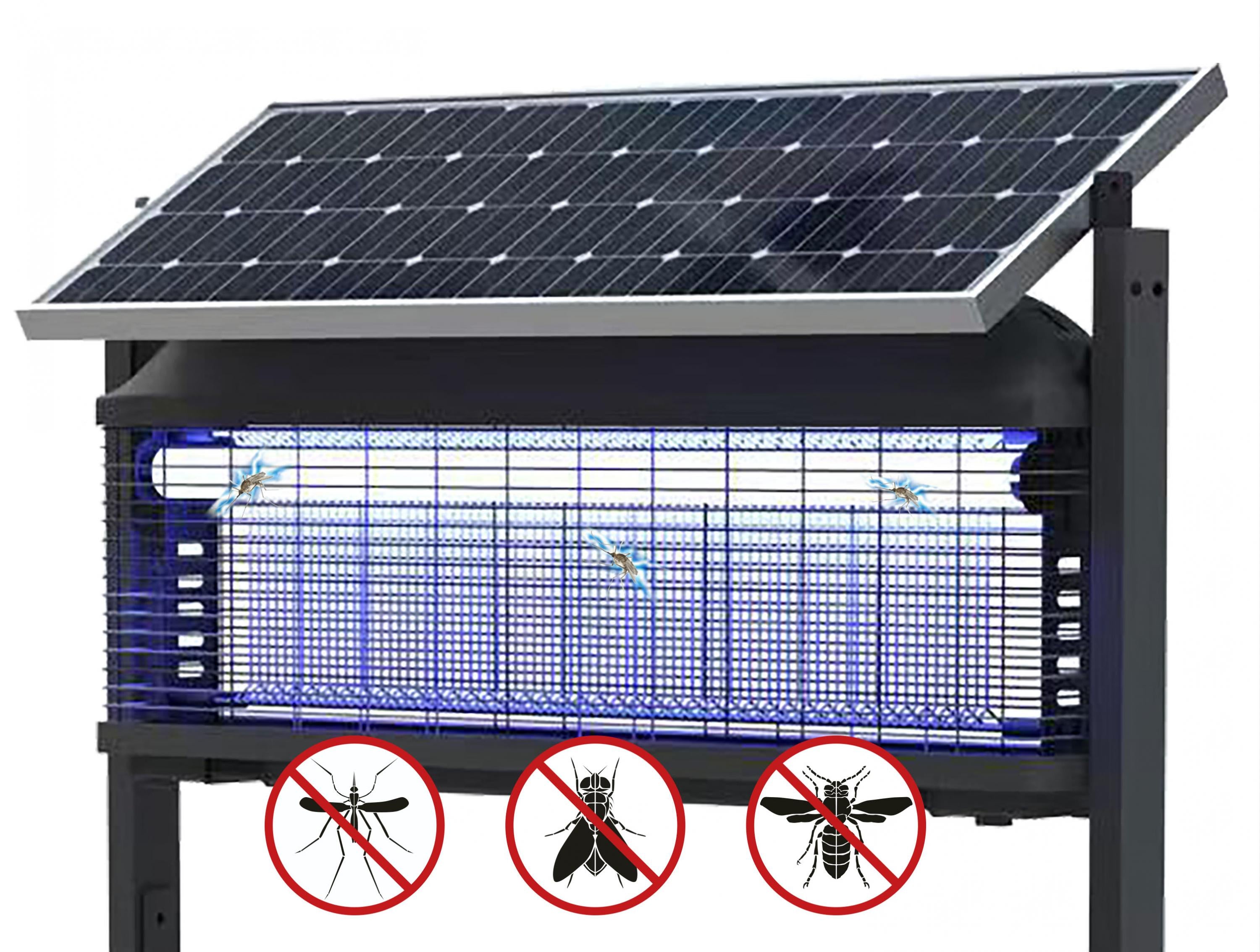 Insetticida da esterno con pannello solare e batteria