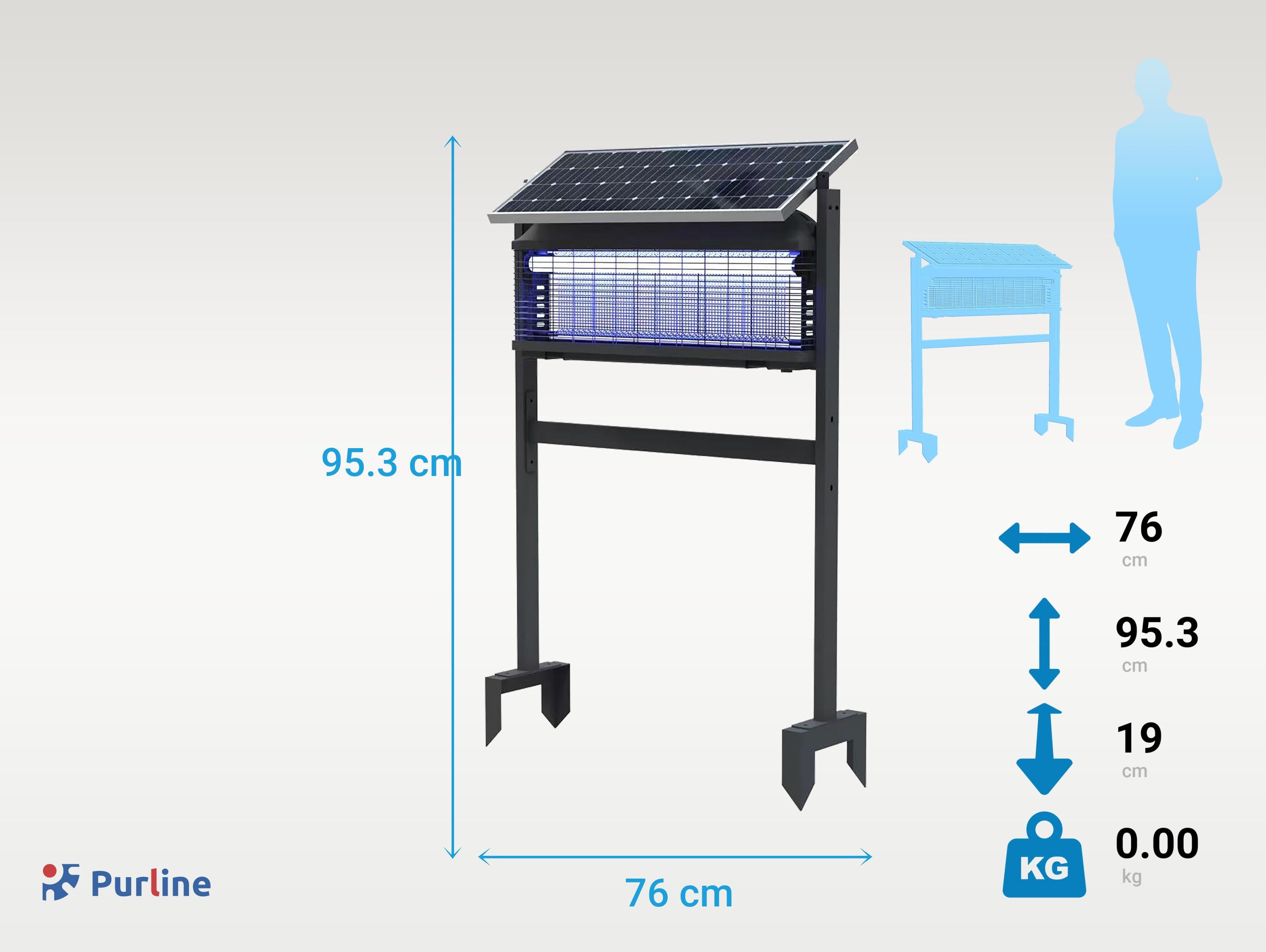 Insetticida da esterno con pannello solare e batteria