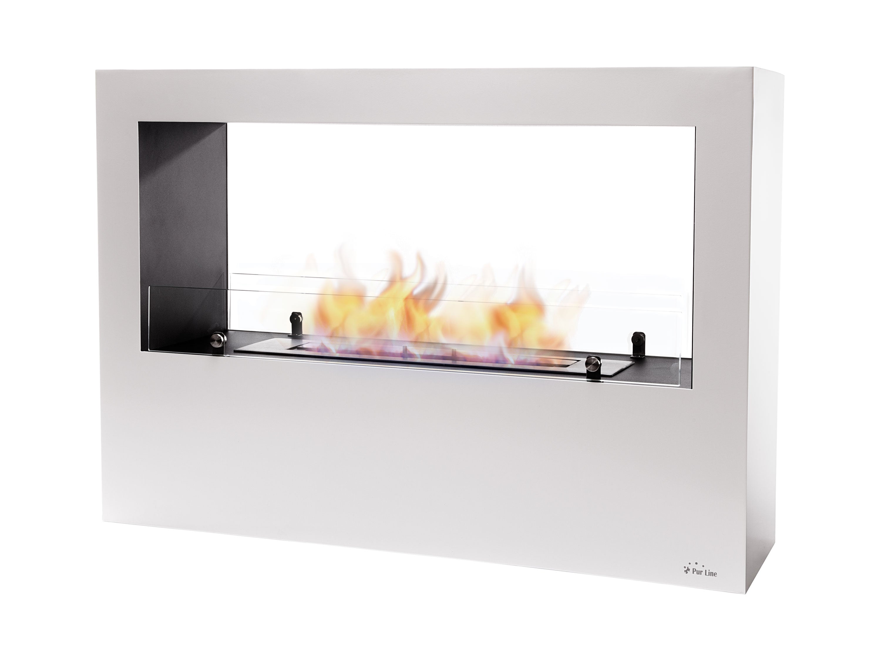 Camino a etanolo da pavimento XXL colore bianco