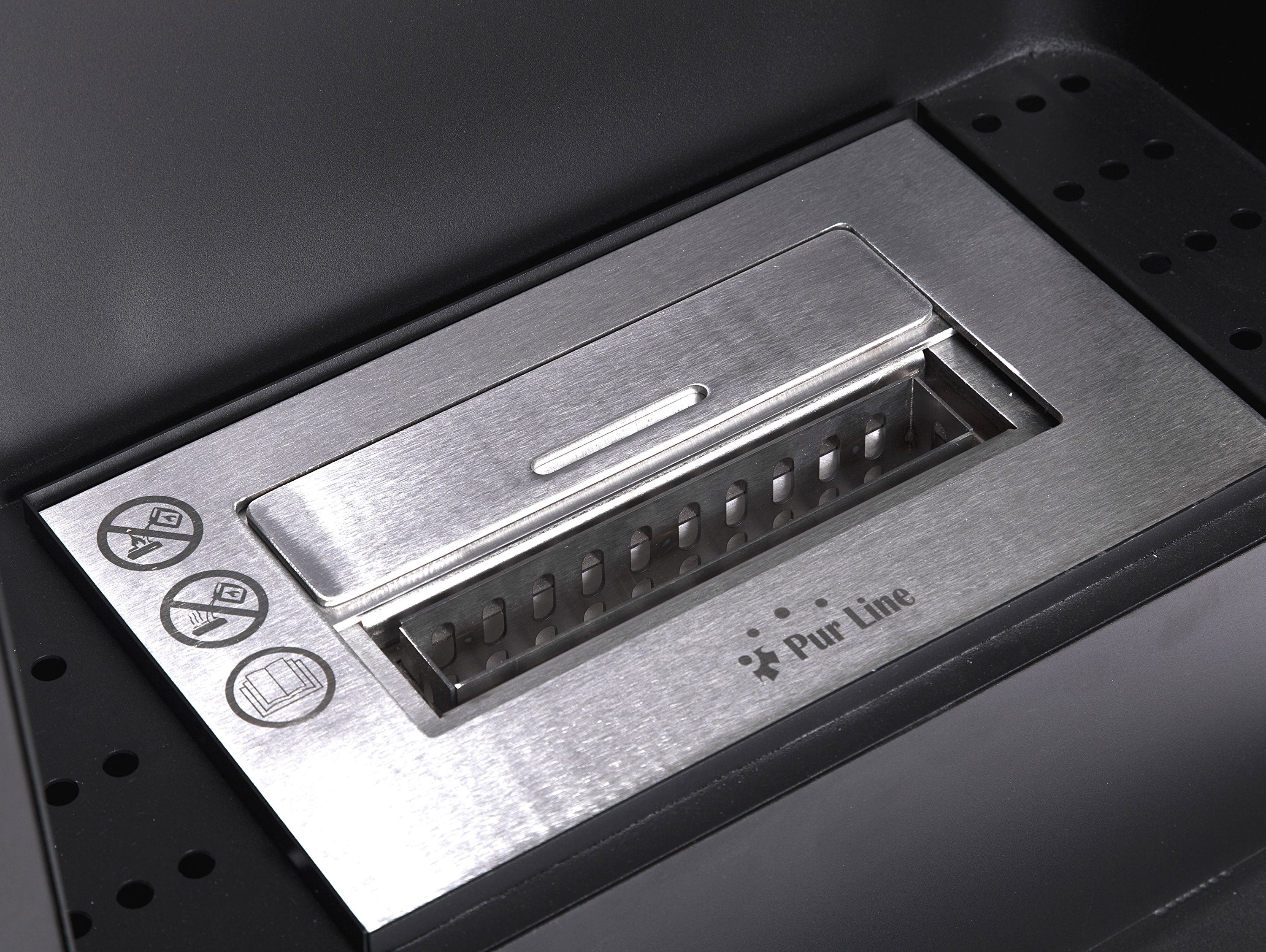 SILENUS B: Stufa a etanolo design quadrato in acciaio nero