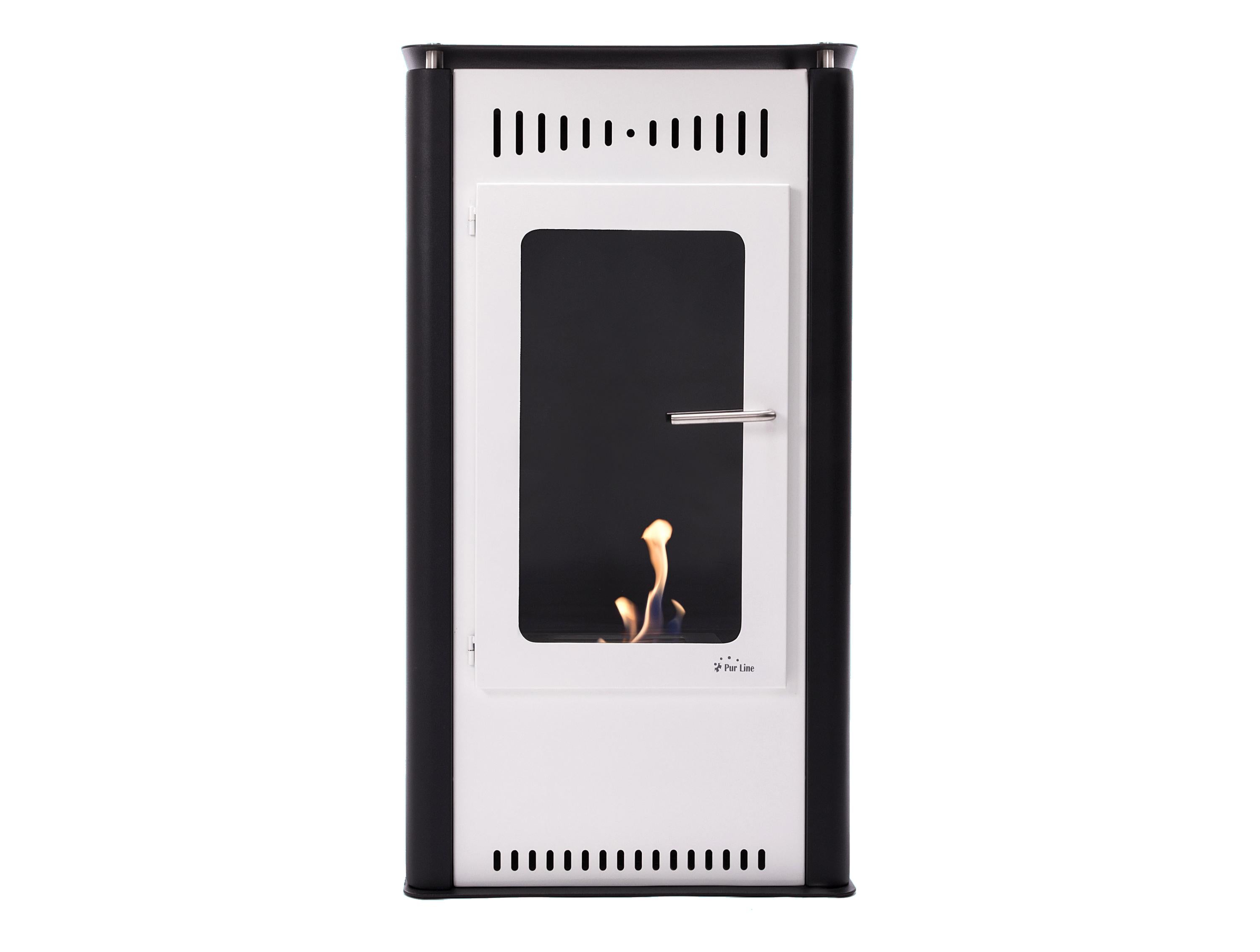 Stufa a etanolo in acciaio bianco