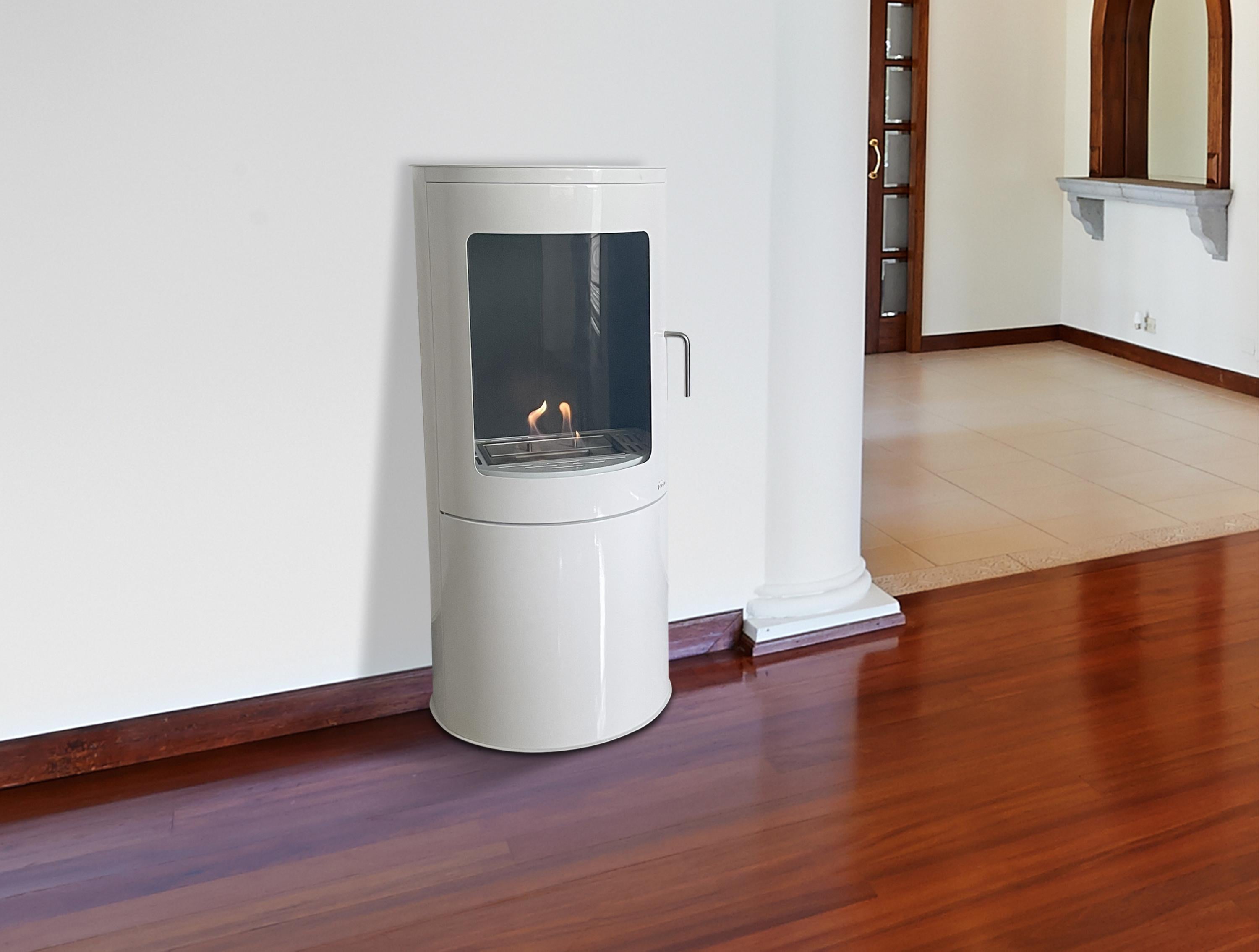 Fornello a etanolo design quadrato in acciaio bianco