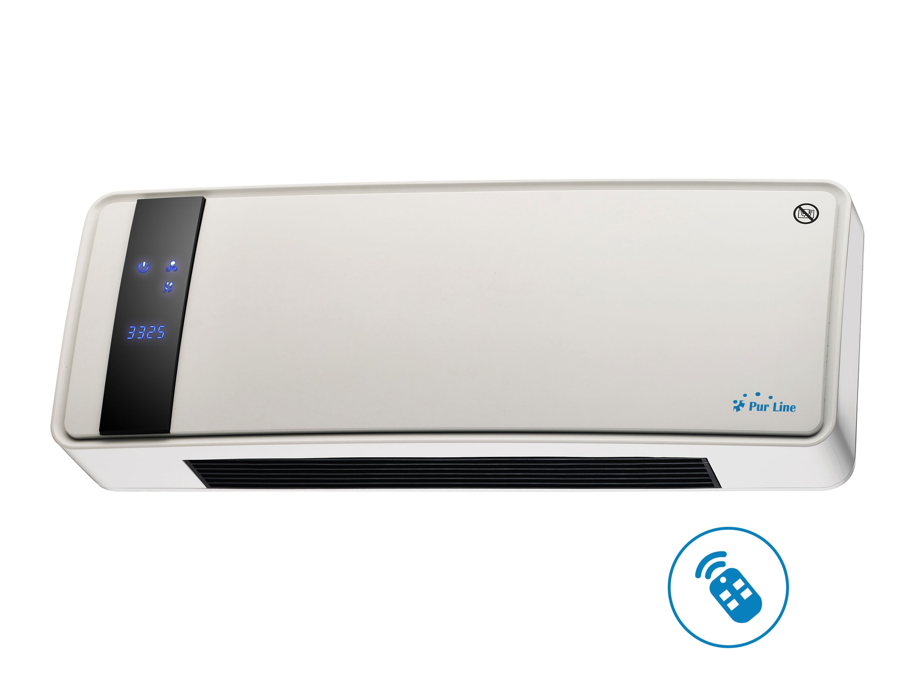 HOTI M65: Stufa a parete in ceramica da 2000W con display digitale, telecomando e timer