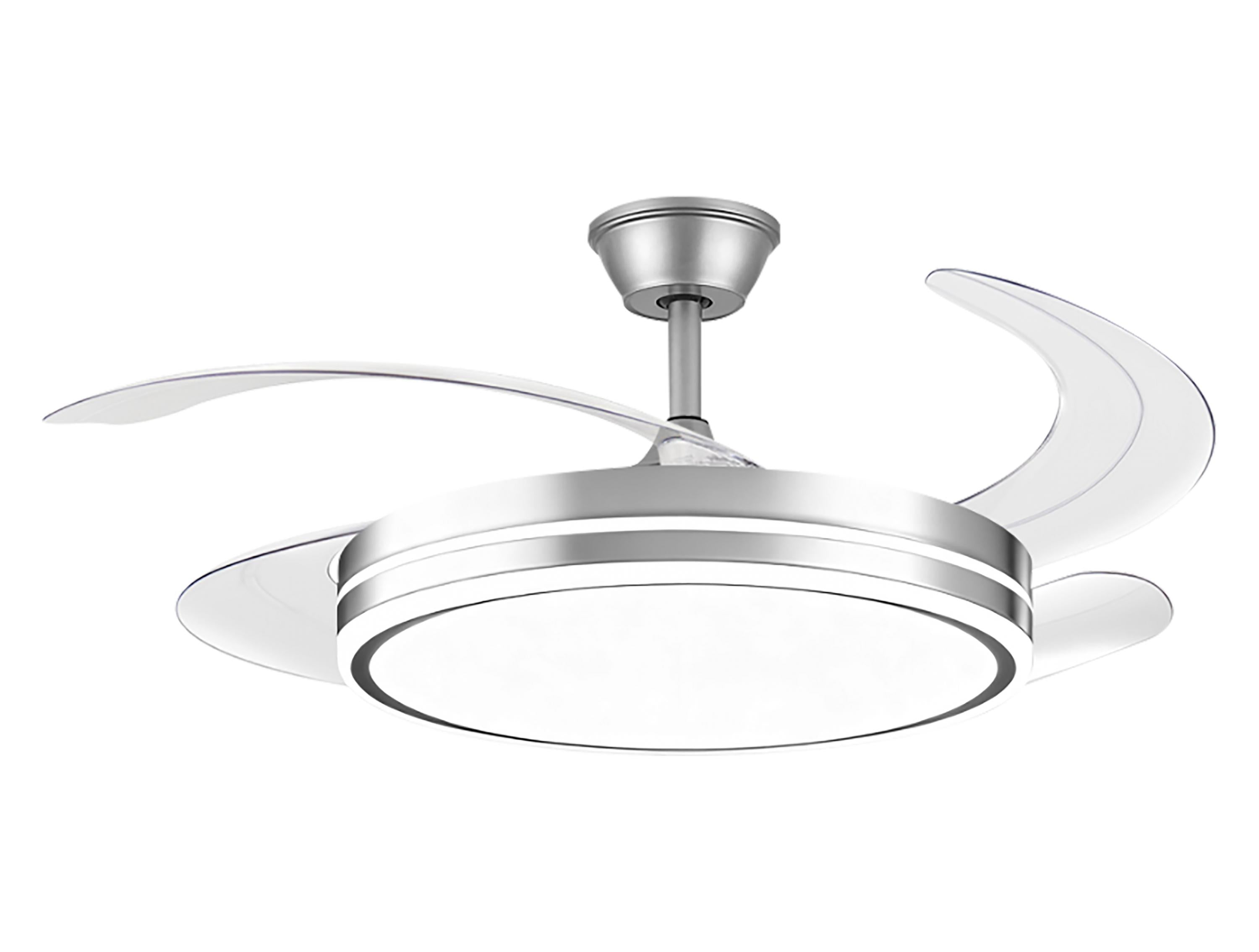 Ventilatore da soffitto retrattile con luce LED e timer