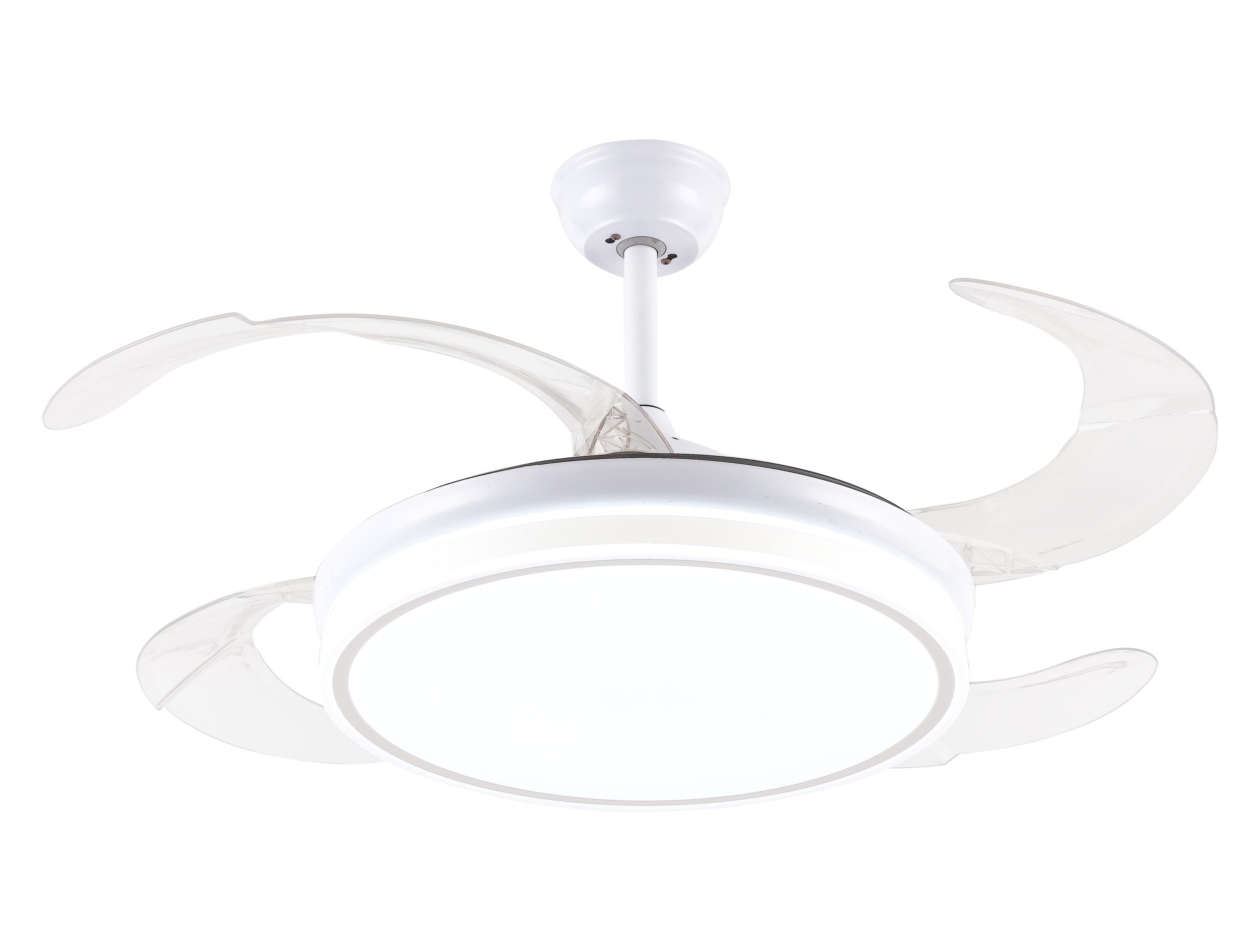 Ventilatore da soffitto retrattile con luce a LED e timer