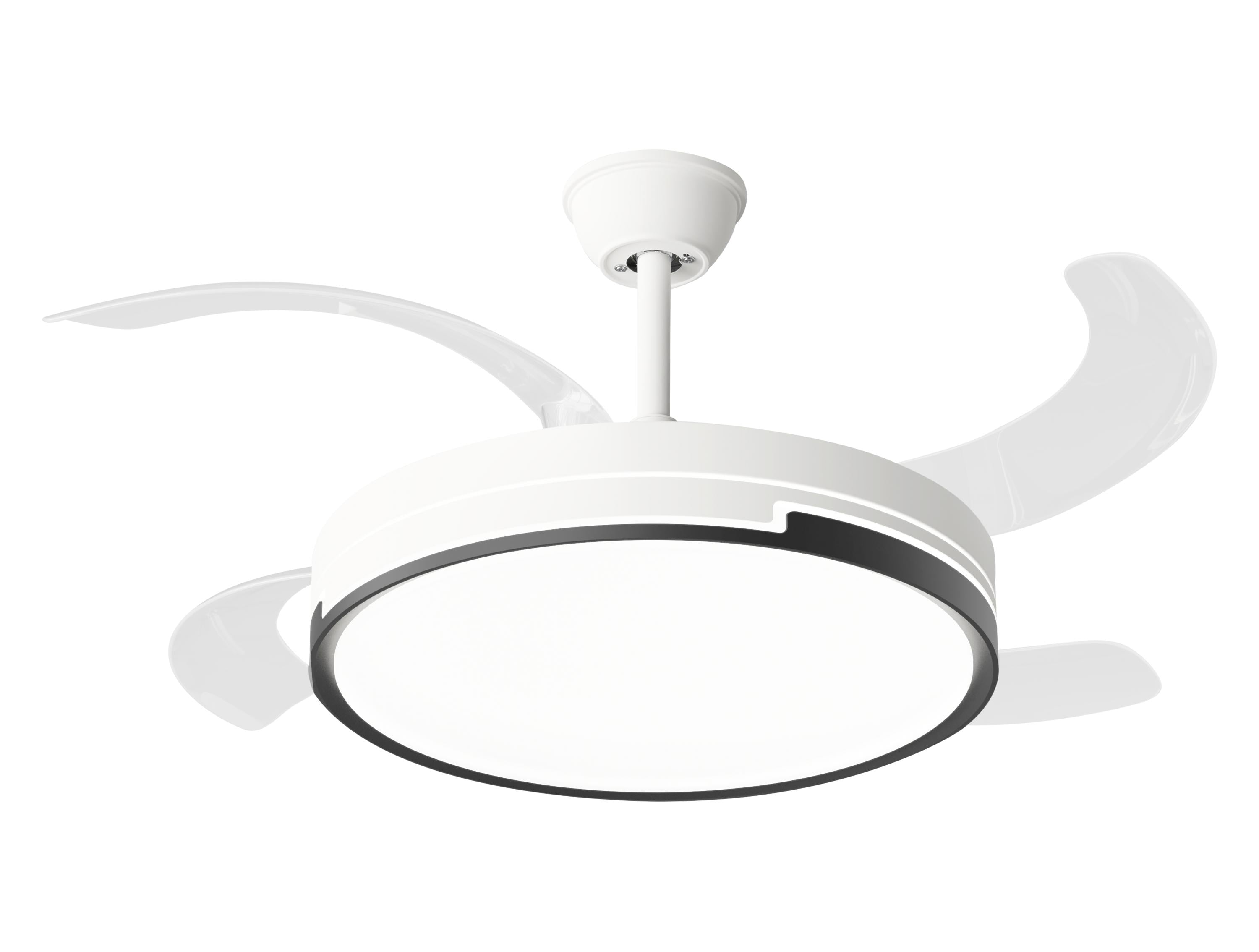 Ventilatore da soffitto retrattile con luce LED e timer