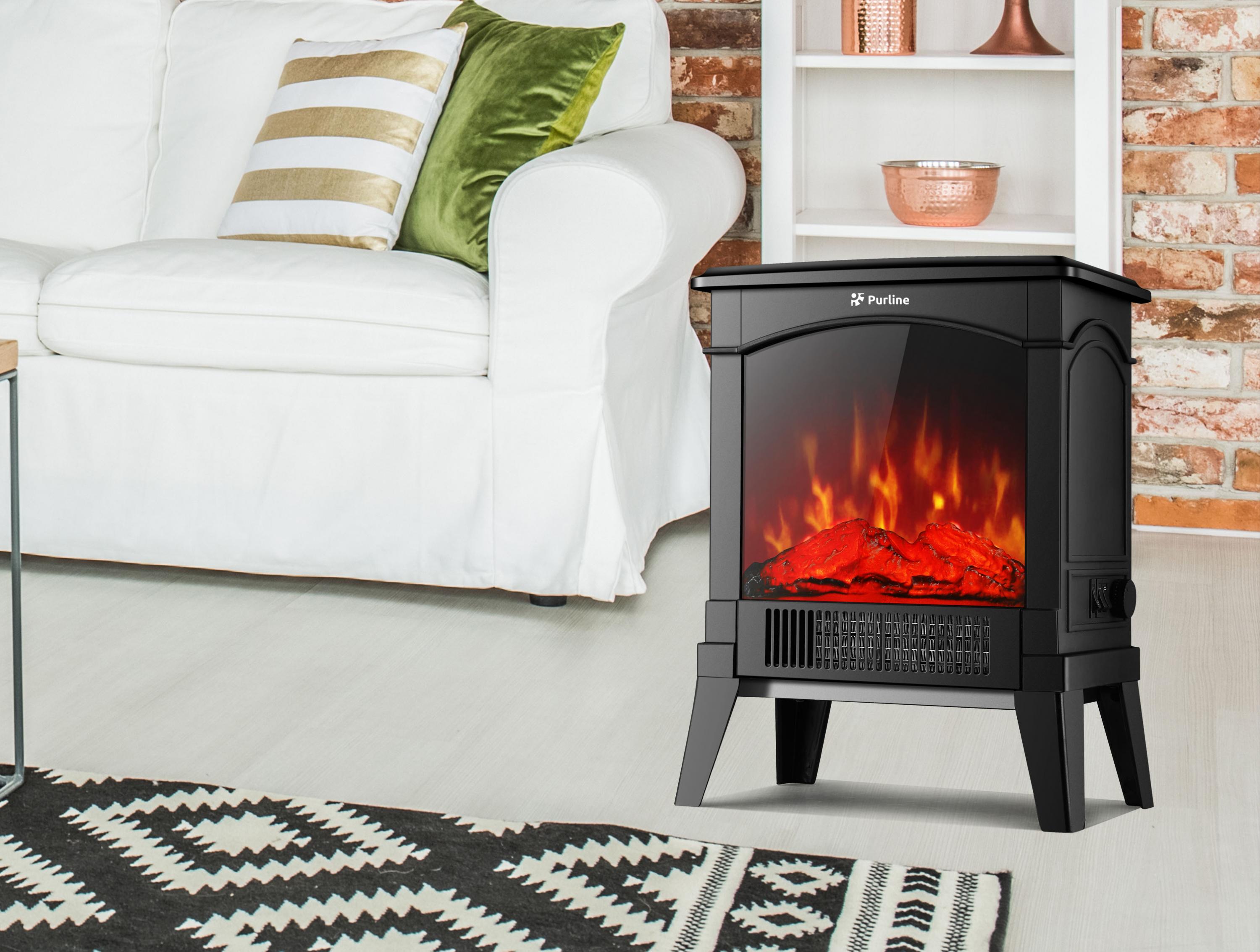 Caminetto elettrico compatto da pavimento 1500 W