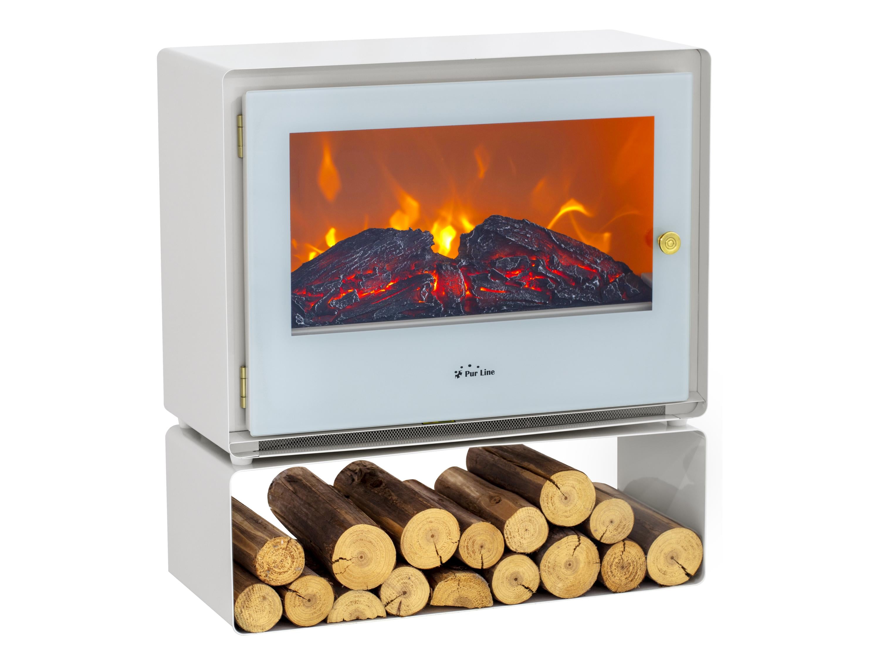 Caminetto elettrico a pavimento con ripiano 2000 W