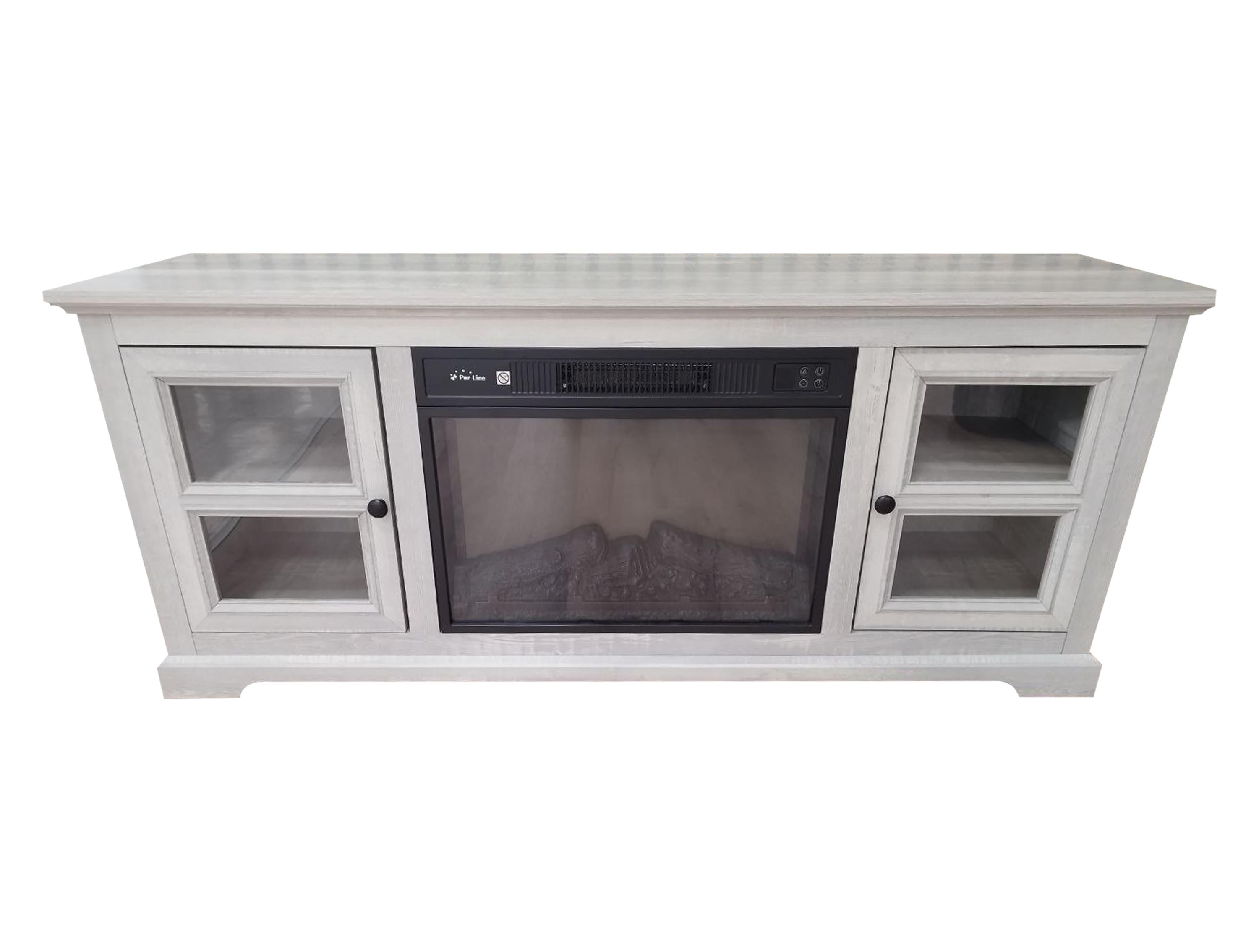Credenza con camino elettrico colore grigio 2000W