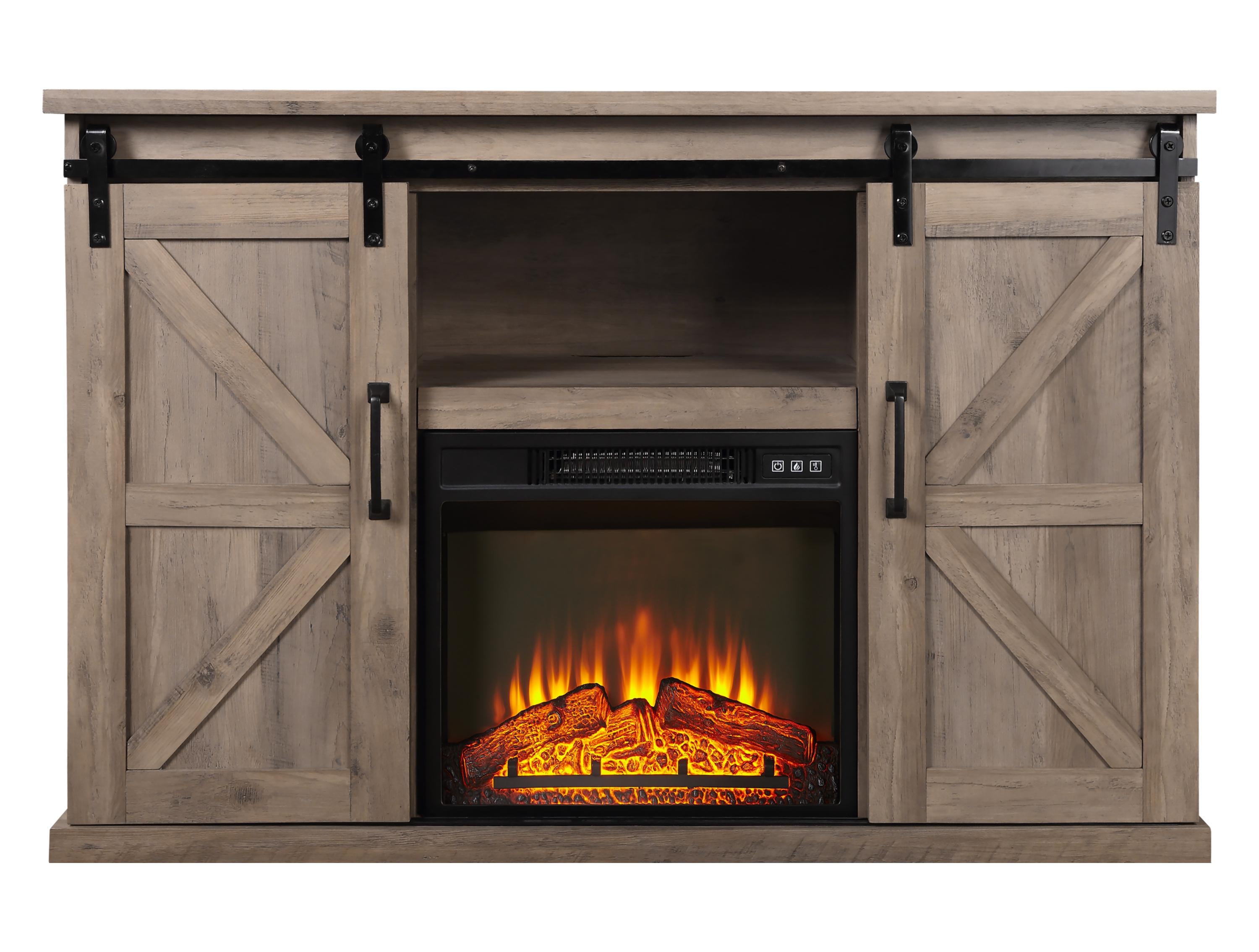 Credenza rustica con camino elettrico 2000W