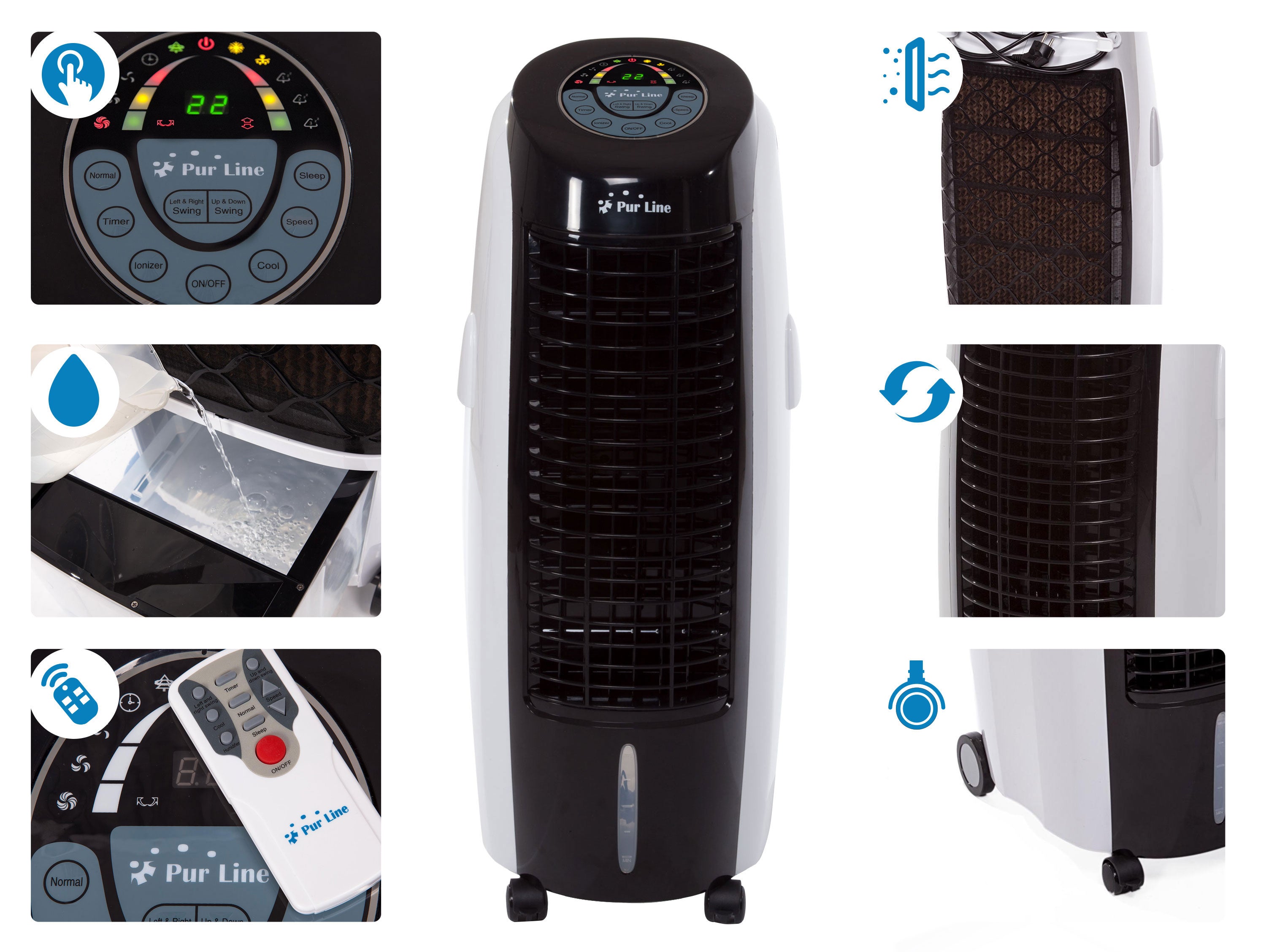Potenza massima 130 W Raffrescatore evaporativo portatile