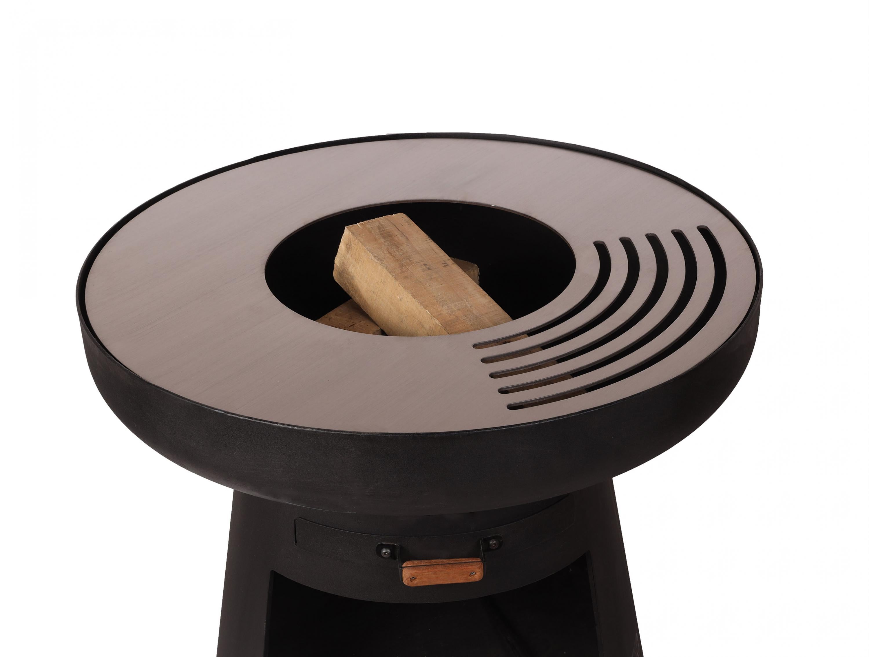 EFP55RB: Barbecue rotondo con griglia in acciaio nero