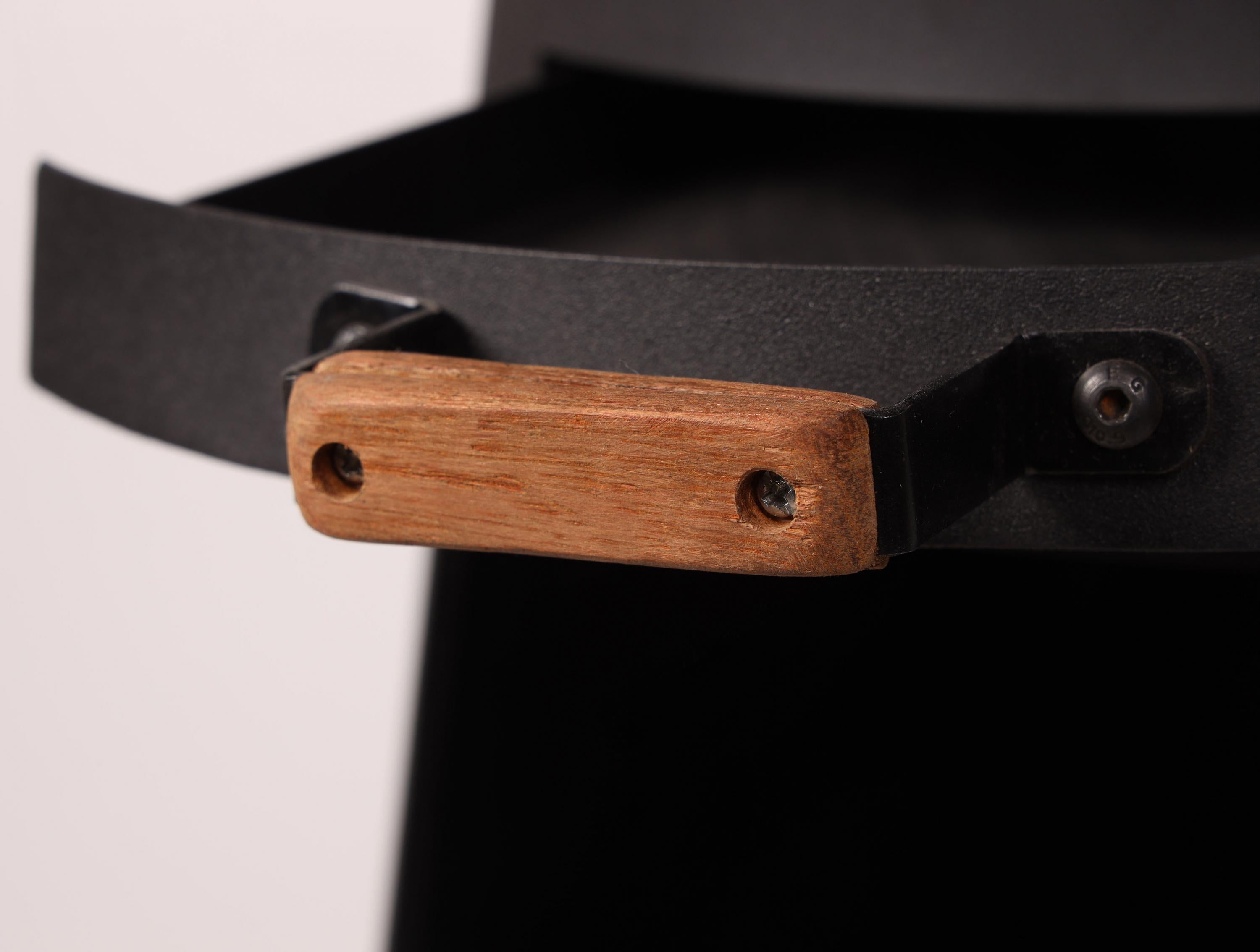 Superficie di cottura 60 cm Barbecue rotondo con griglia in acciaio nero