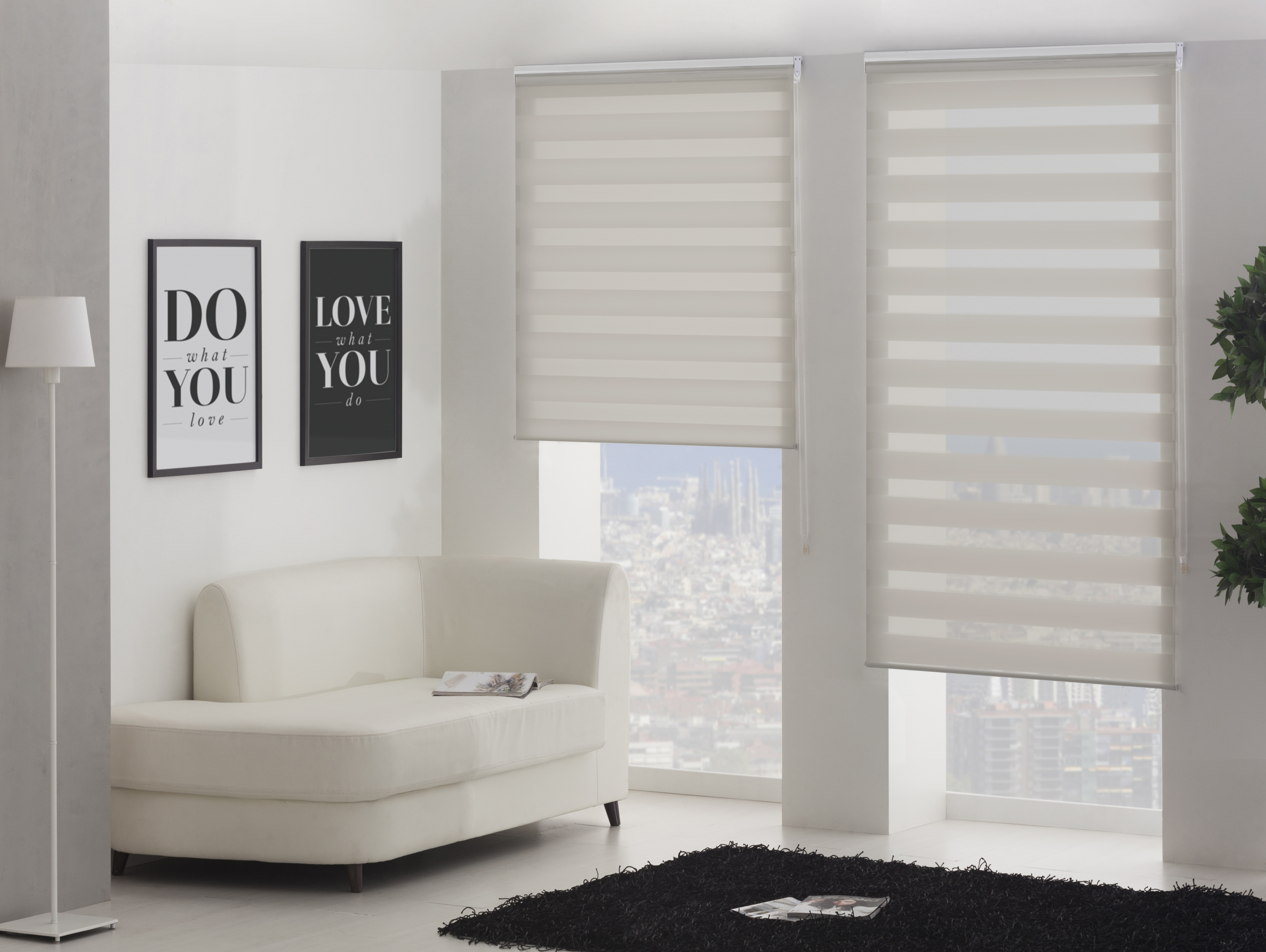 VELIRA_170x180_CRUDO: Tenda a Rullo 170X180 ECRU Notte e Giorno