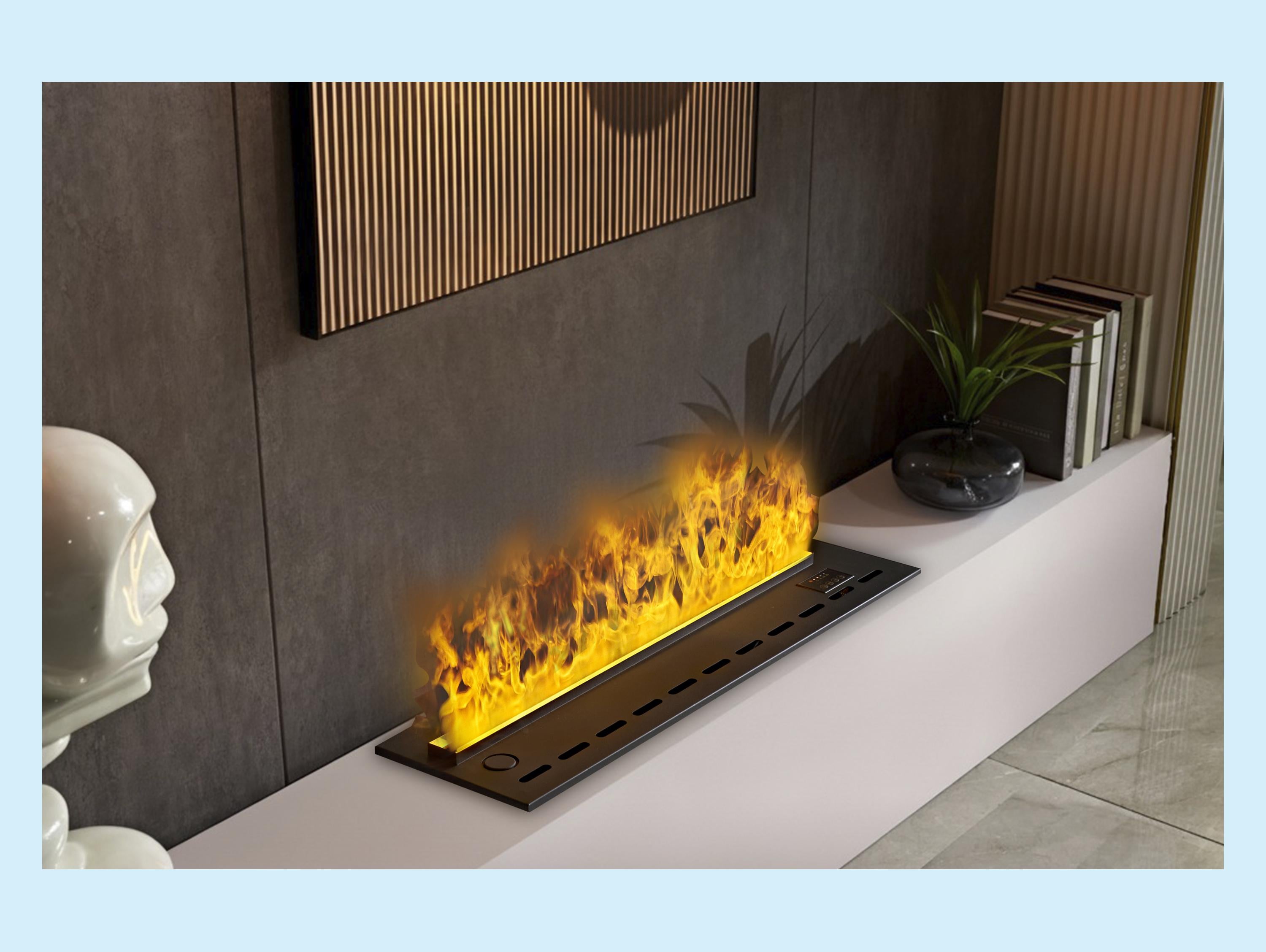 Caminetto decorativo con fiamma simulata