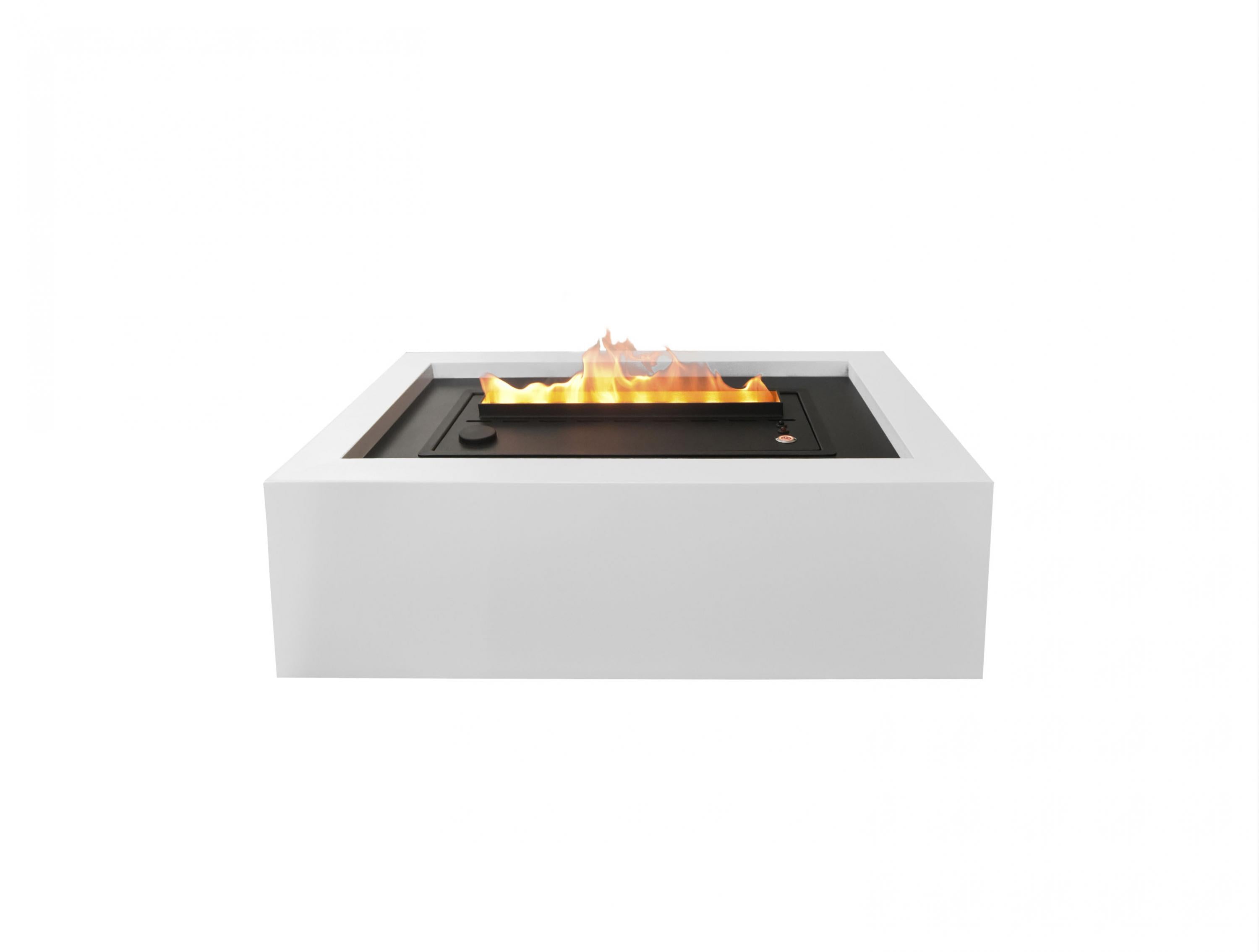 Caminetto decorativo da tavolo con fiamma simulata e corpo in MDF