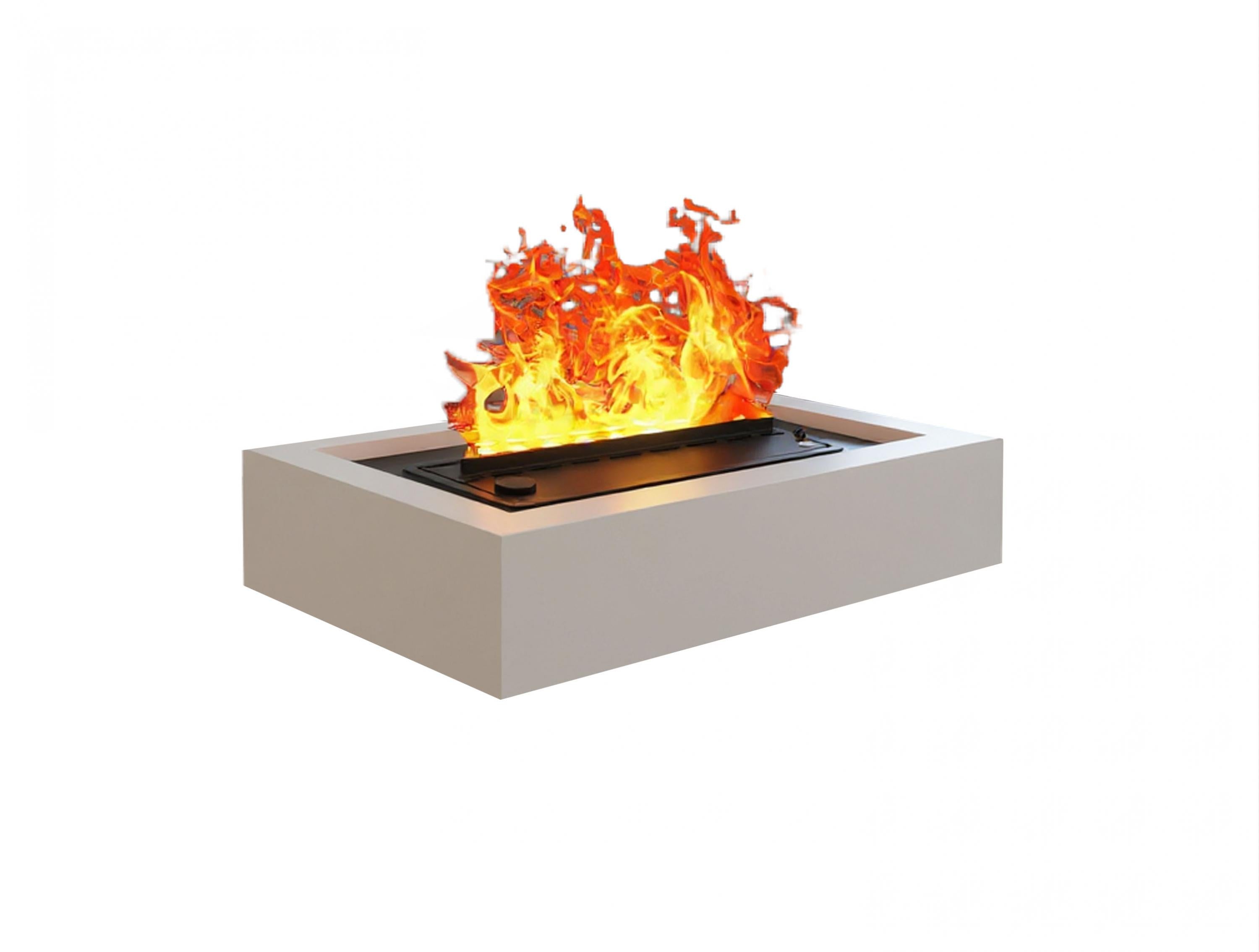 Caminetto decorativo da tavolo con fiamma simulata e corpo in MDF