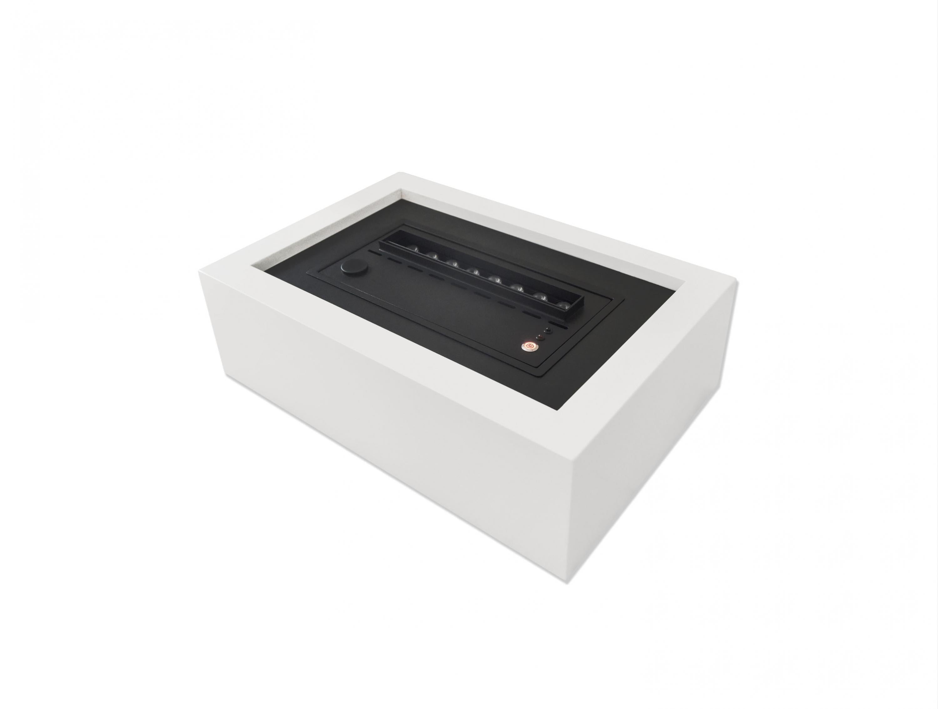 Caminetto decorativo da tavolo con fiamma simulata e corpo in MDF
