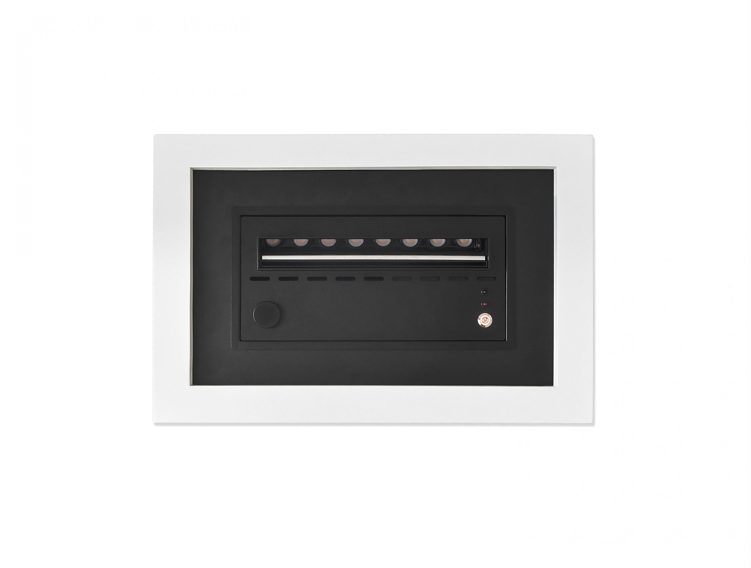 Caminetto decorativo da tavolo con fiamma simulata e corpo in MDF