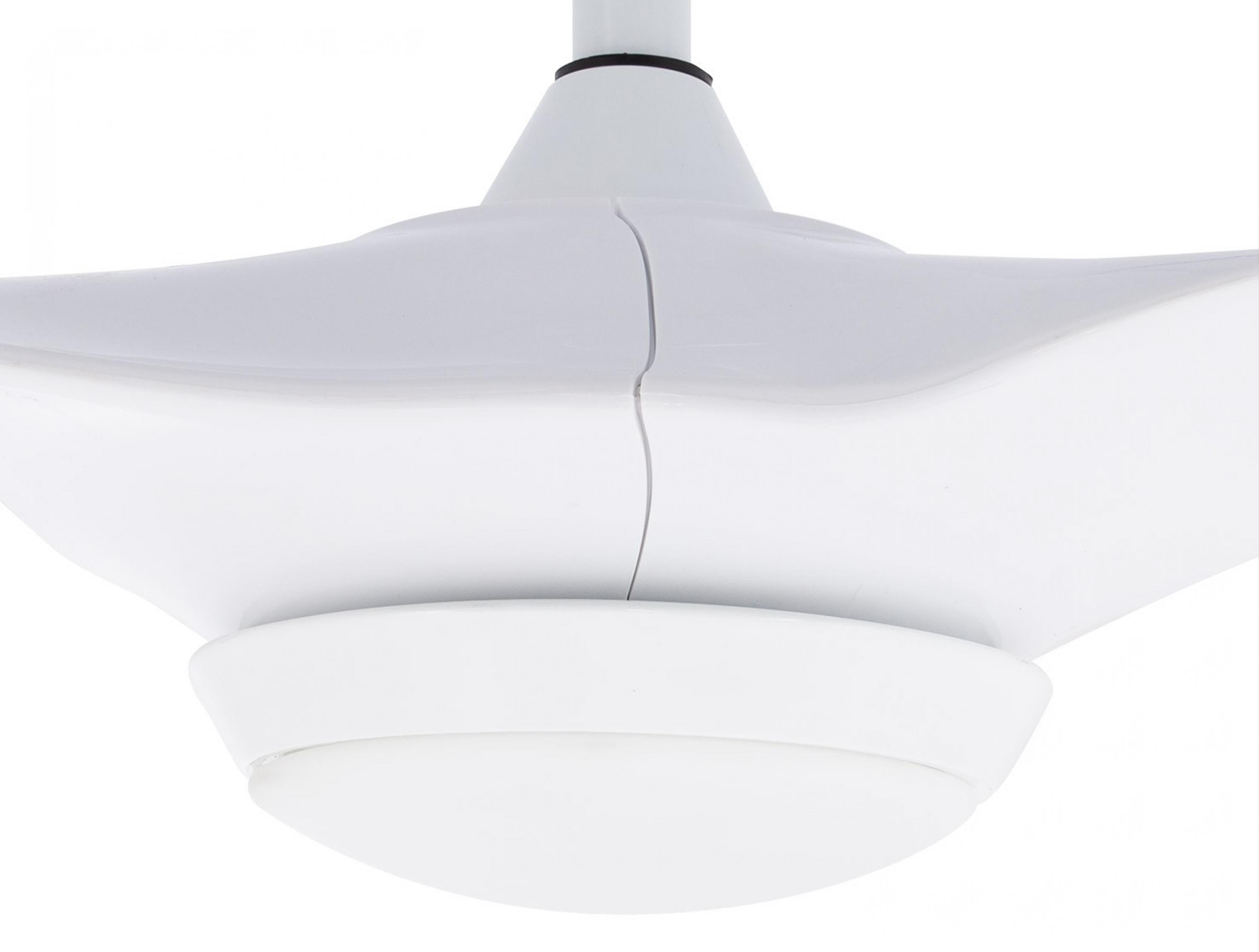 HELIX WHITE: Ventilatore da soffitto ø132 cm con LED e Wifi Reversibile Hypersilence