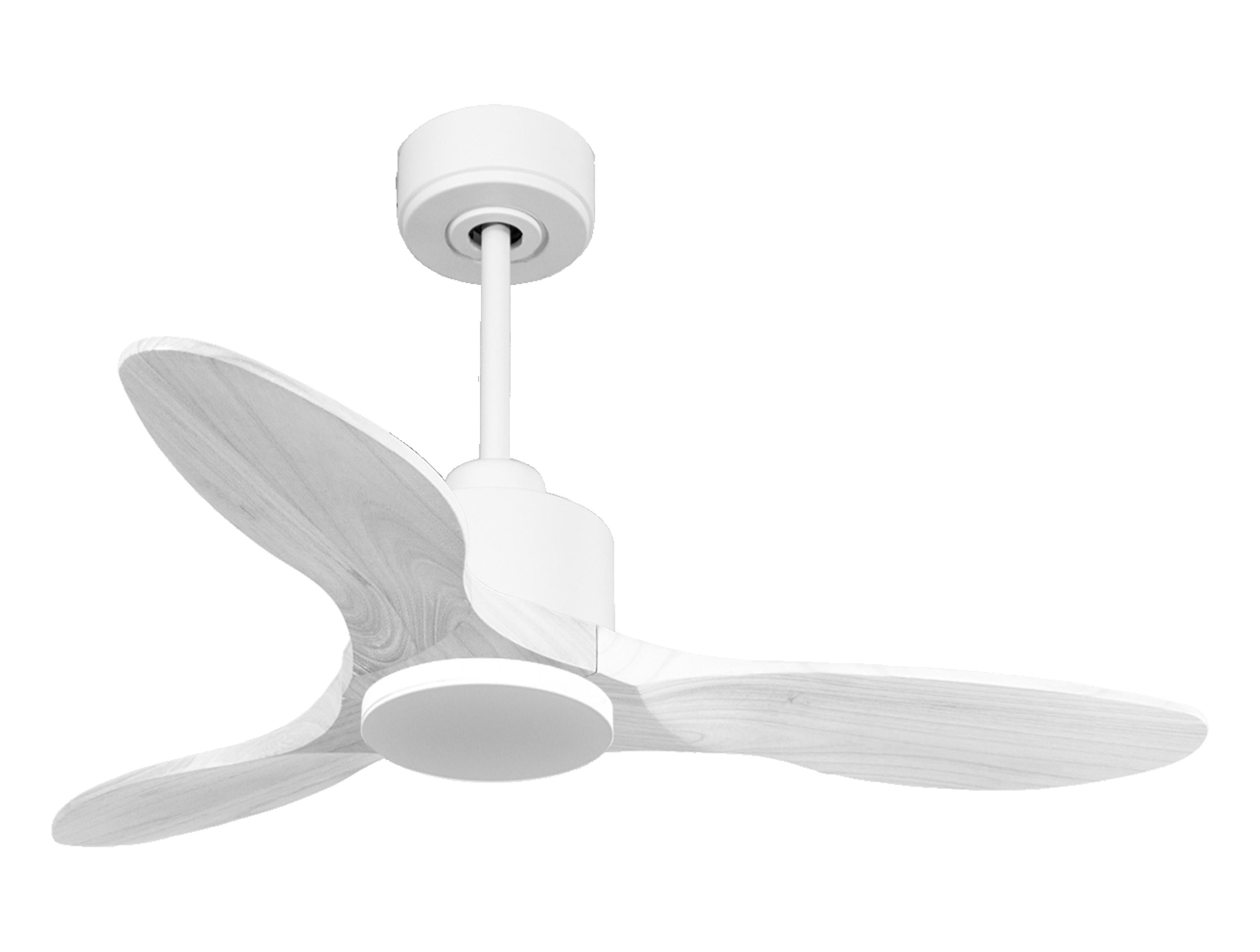 Ventilatore da soffitto Reversibile Termostato Wifi Motore CC Tetti inclinati Telecomando Hypersilence Memoria Shopify Vendible (AUTOMATICO)